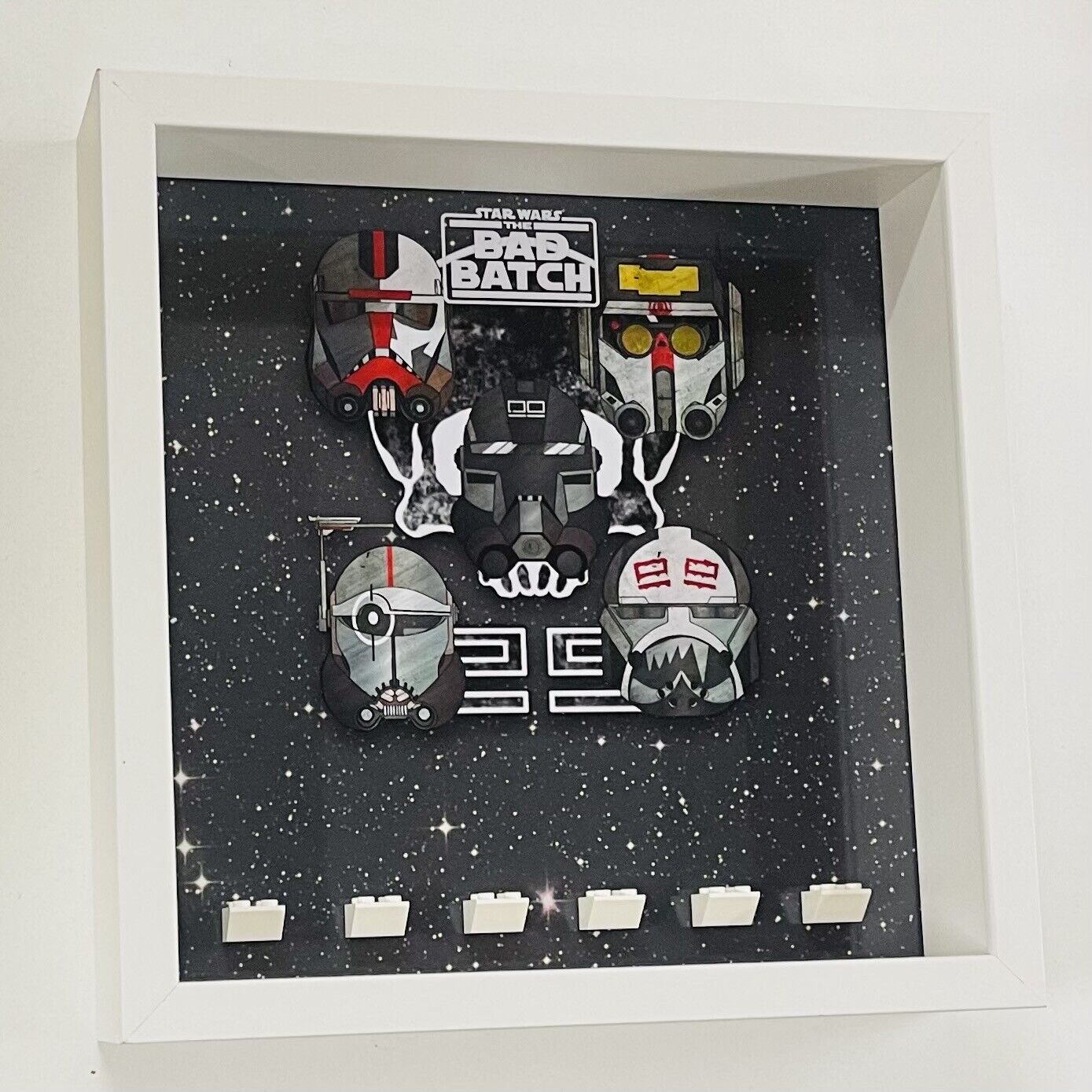 Display case Frame for Lego ® Star Wars The Bad Batch 75314 minifigures 27cm