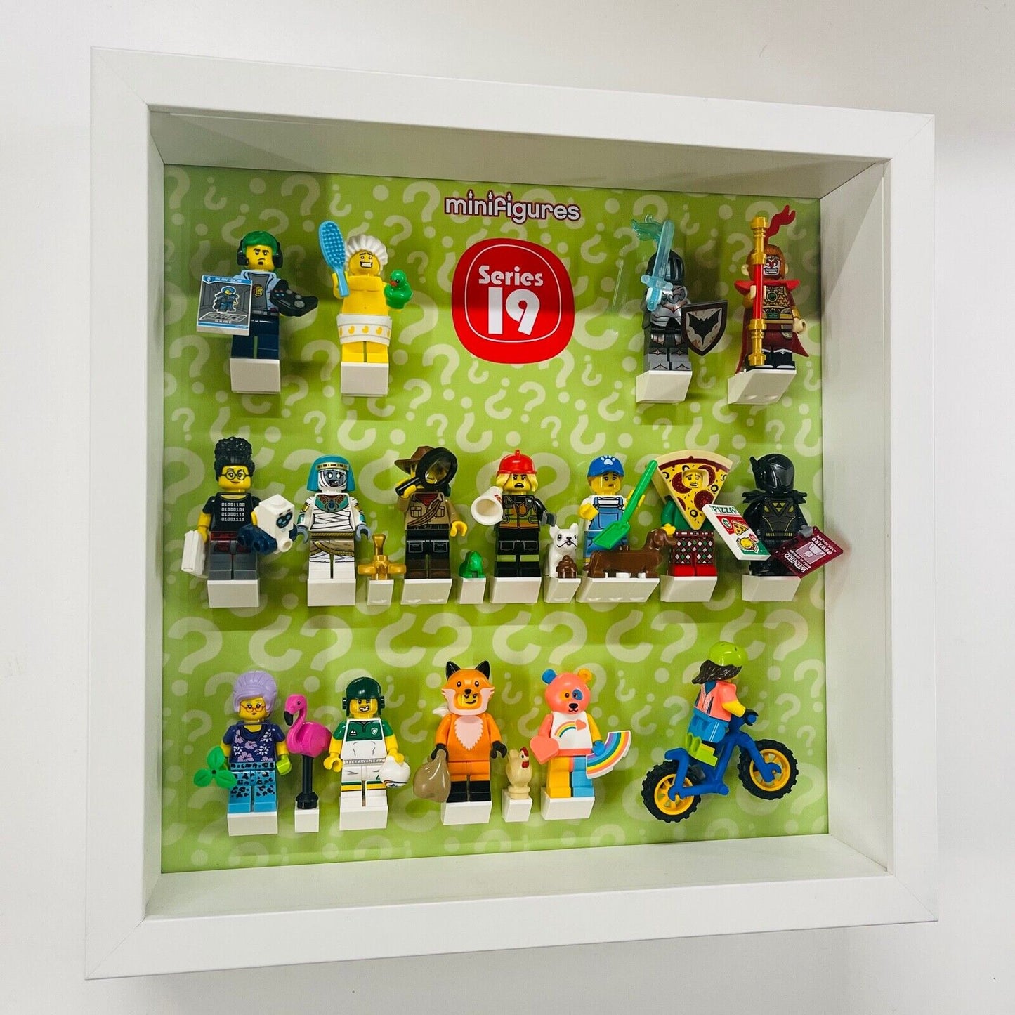 Display Frame for Lego Series 19 Minifigures 71025 No Figures 27cm