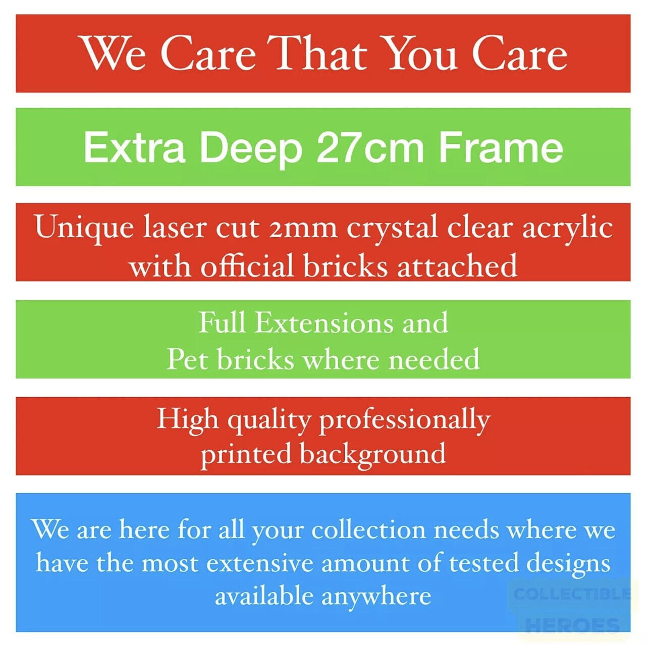 Display Frame for Lego ® Marvel Studios Series 71031 minifigures 27cm case