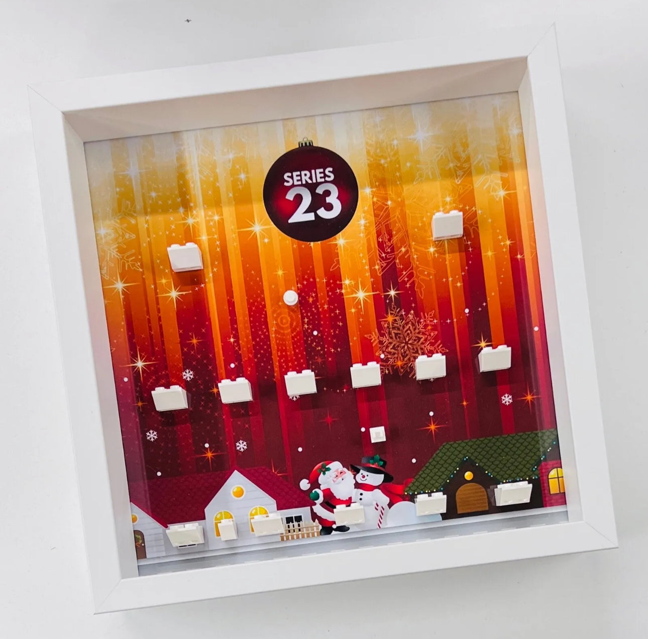 Christmas minifigures display frame for lego series 23