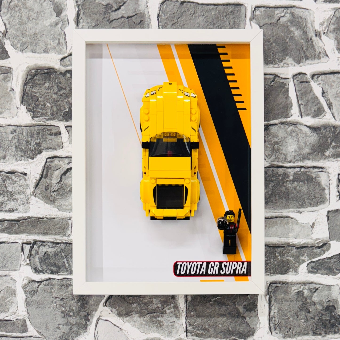 Display Wall Mount Frame for Lego ® Speed Champions Toyota GR Supra
