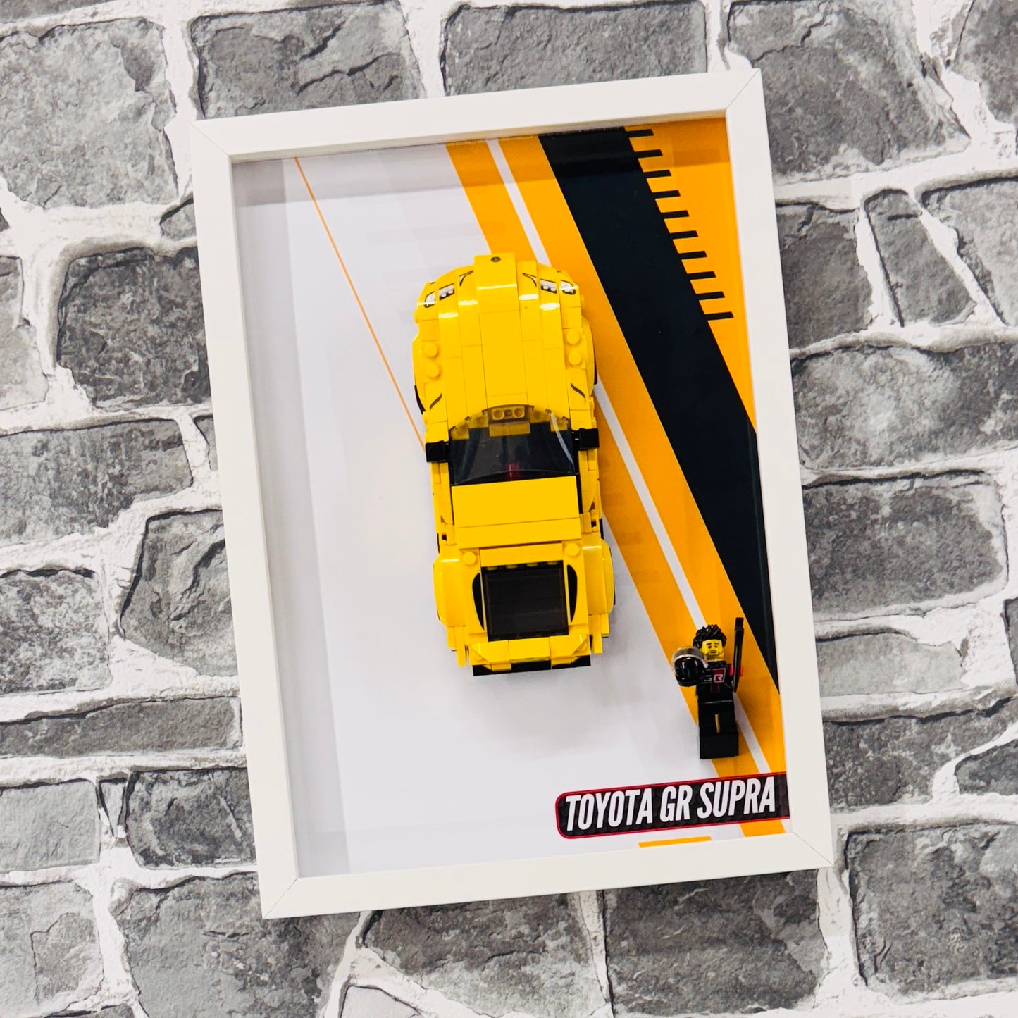 Display Wall Mount Frame for Lego ® Speed Champions Toyota GR Supra