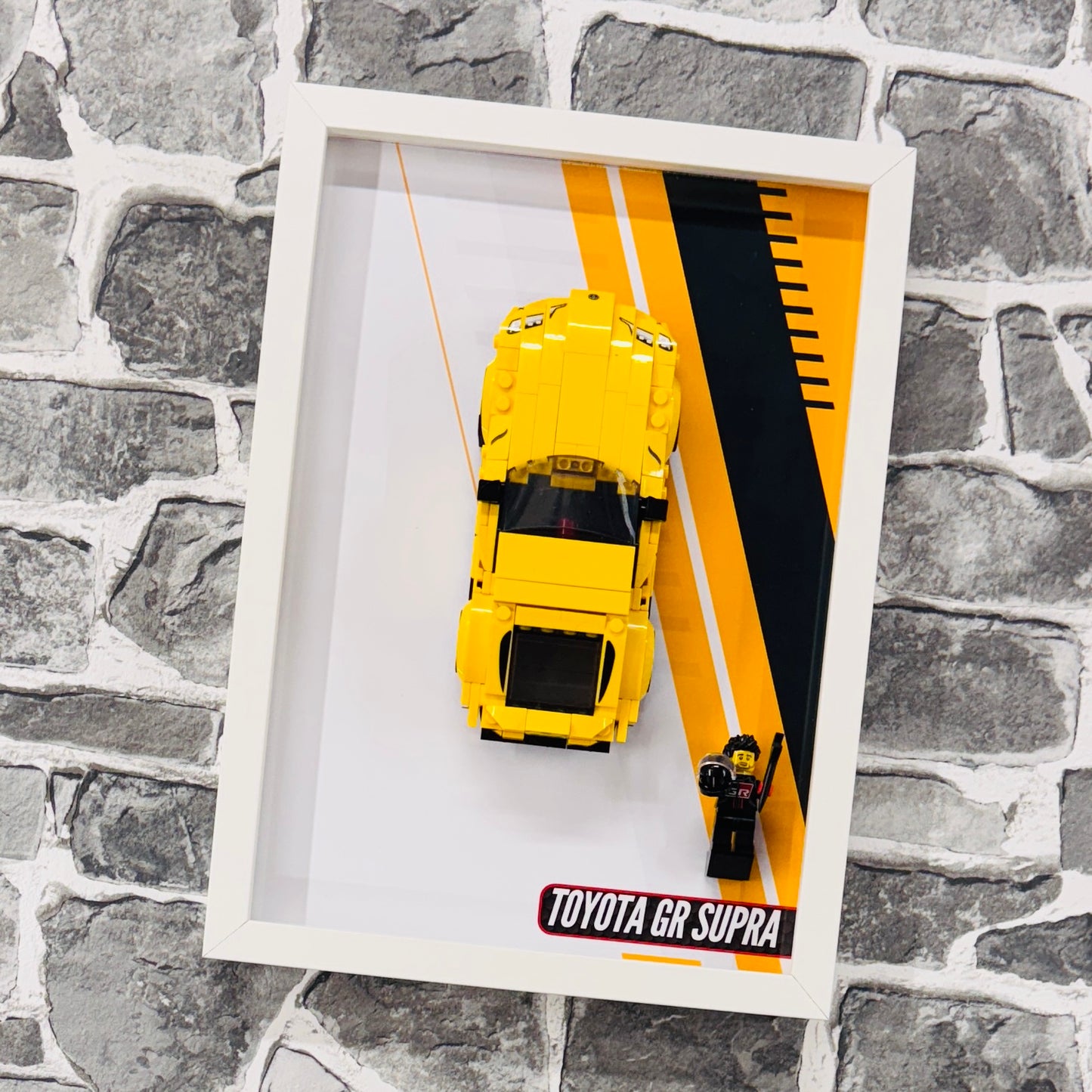 Display Wall Mount Frame for Lego ® Speed Champions Toyota GR Supra