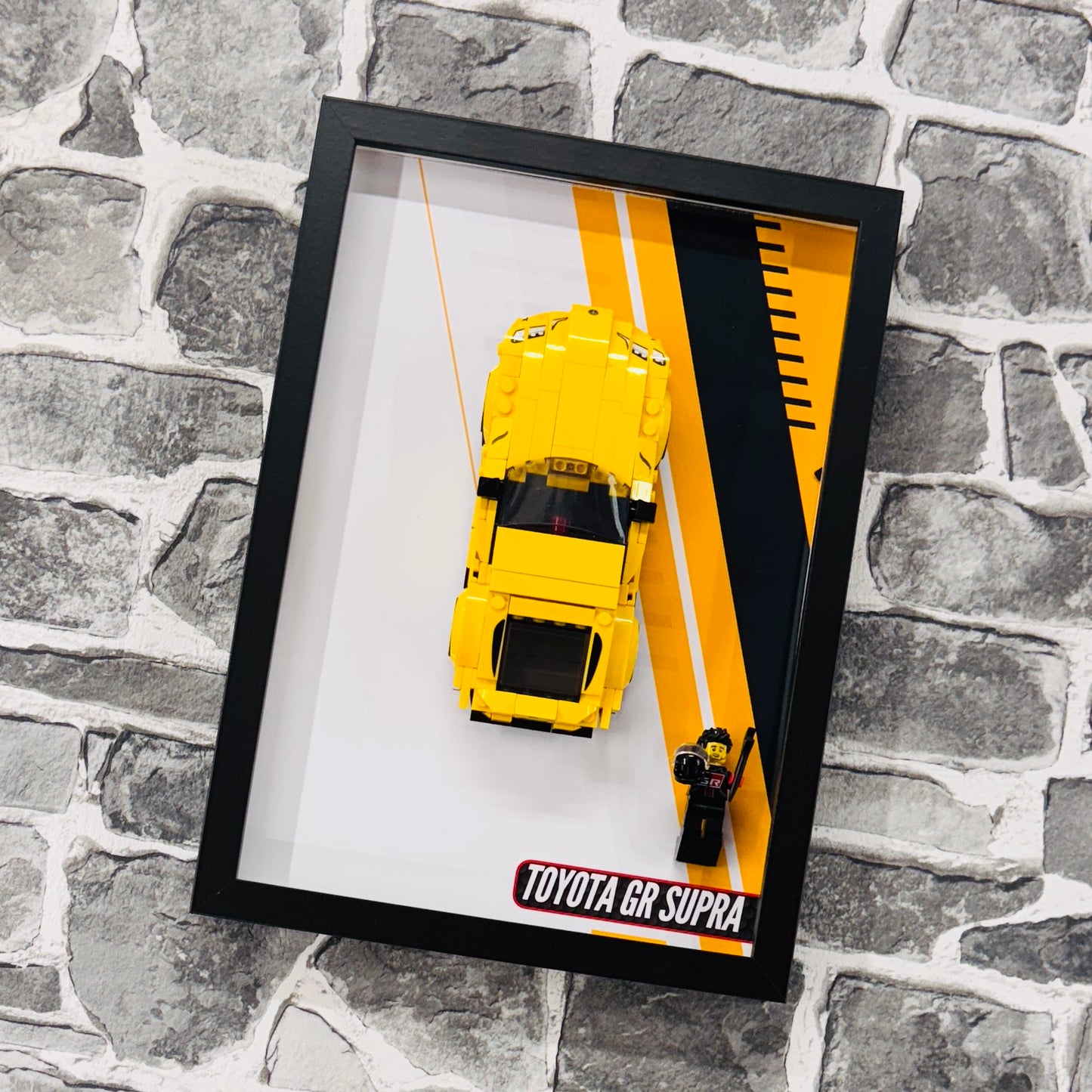 Display Wall Mount Frame for Lego ® Speed Champions Toyota GR Supra