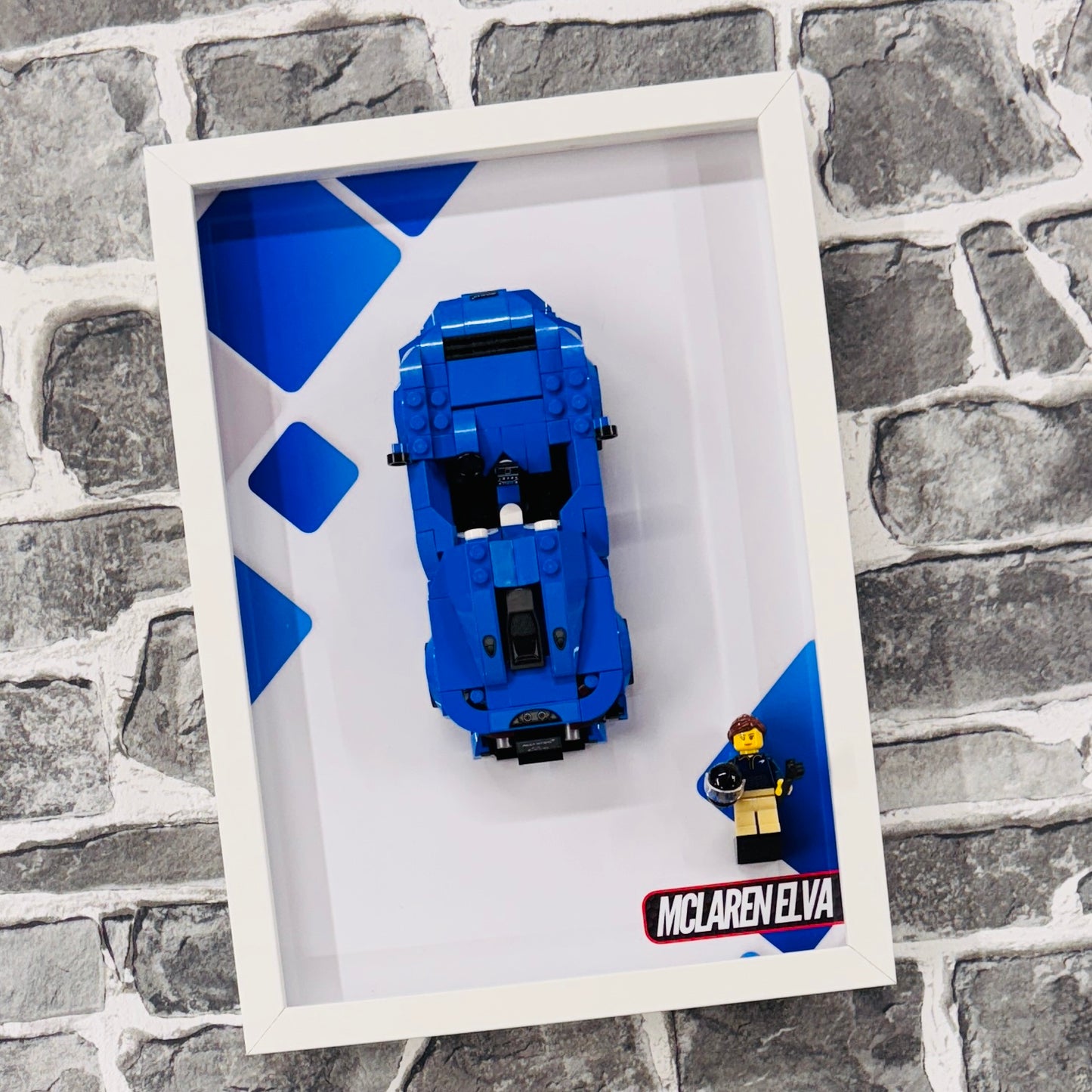 Display Wall Mount Frame for Lego ® Speed Champions McLaren Elva