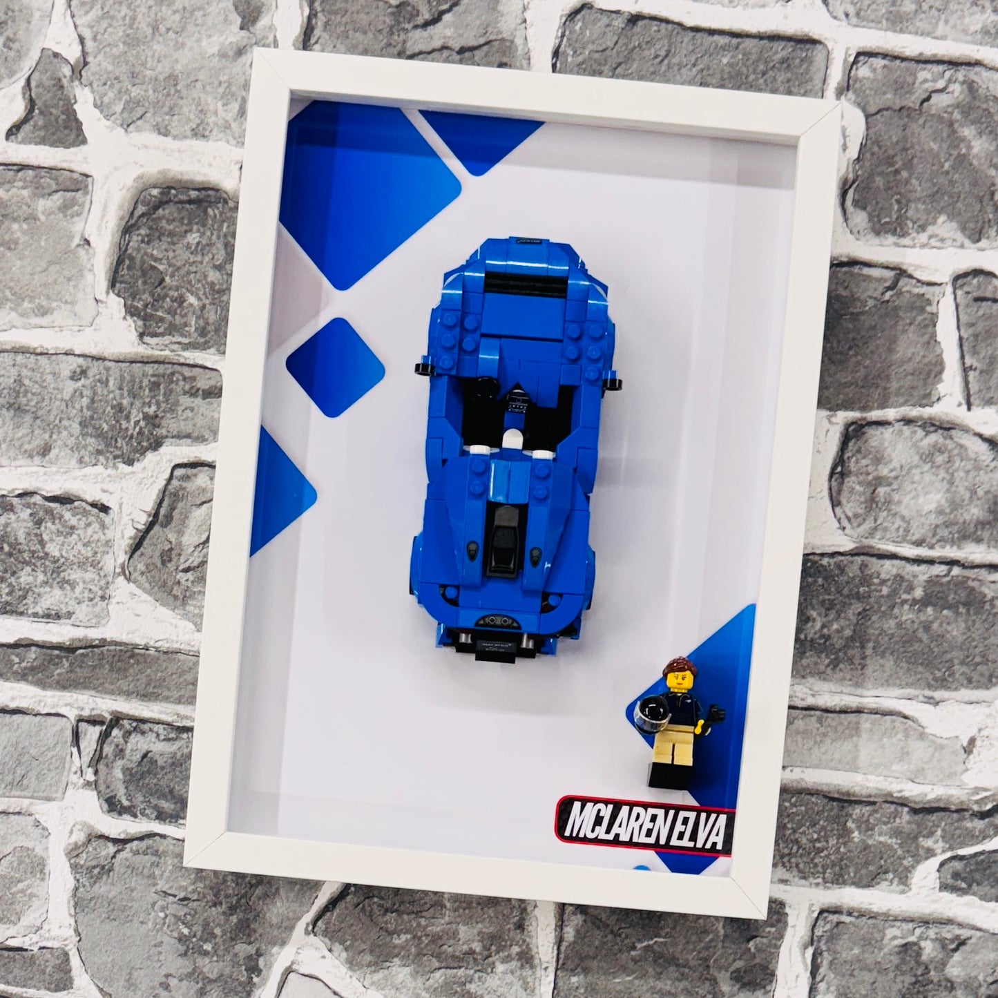Display Wall Mount Frame for Lego ® Speed Champions McLaren Elva