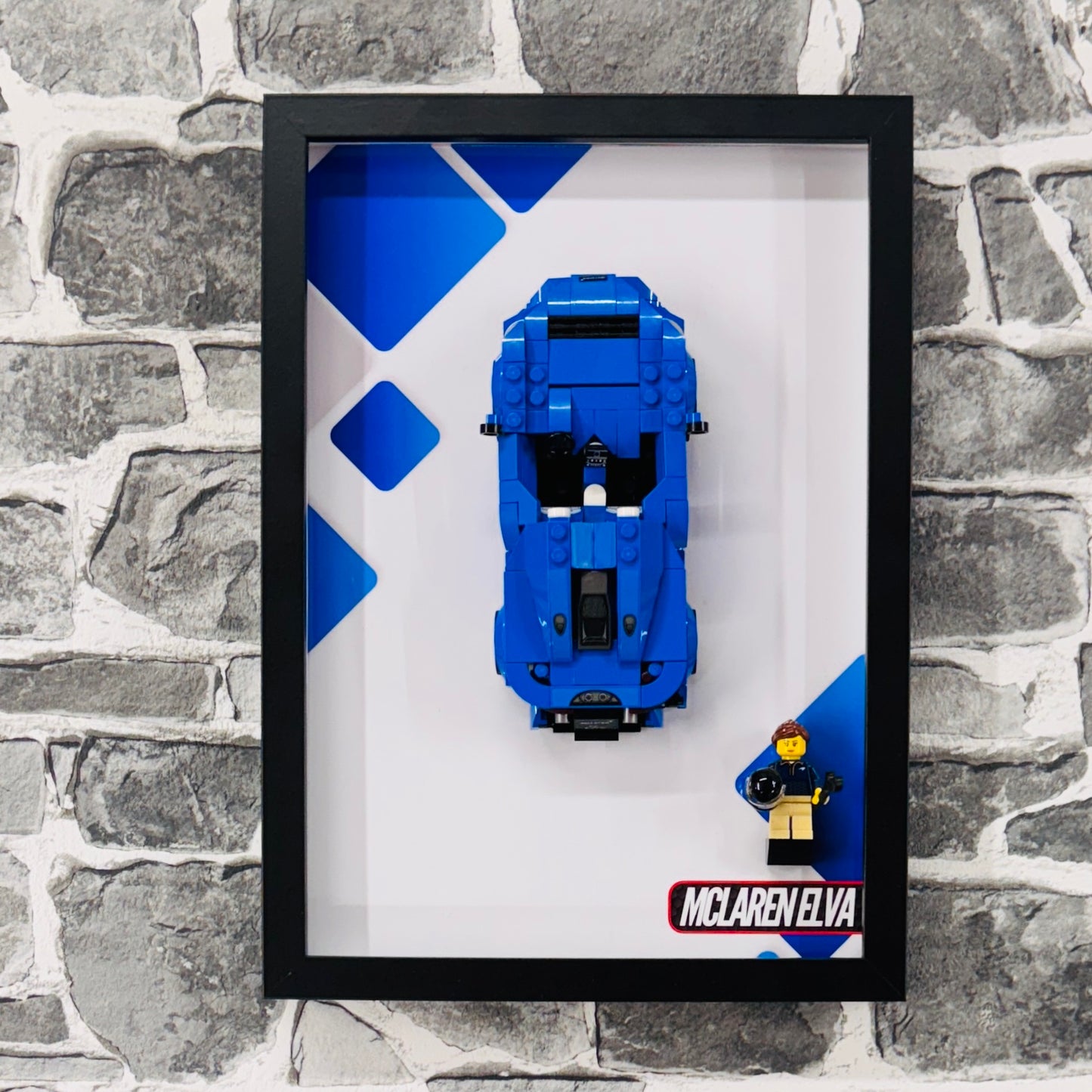 Display Wall Mount Frame for Lego ® Speed Champions McLaren Elva