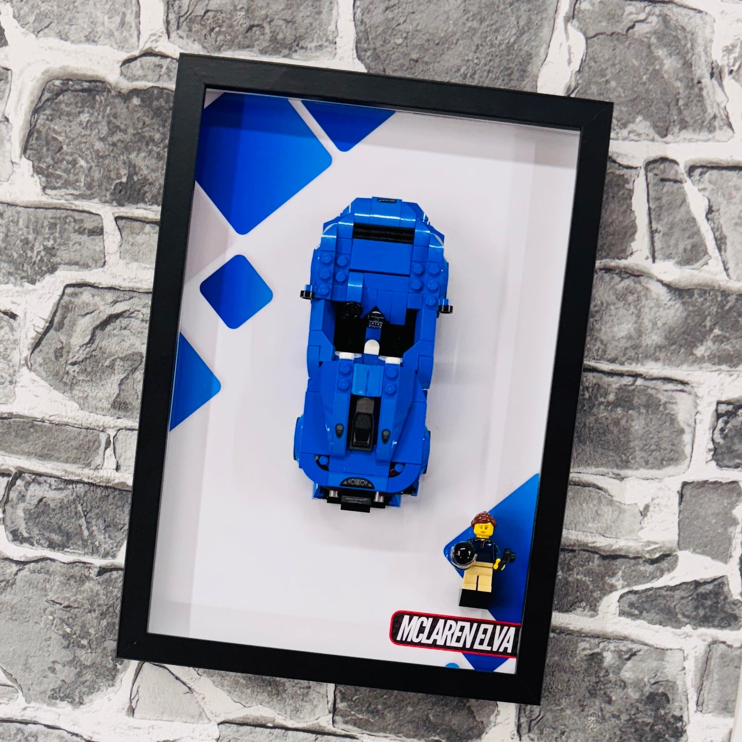 Display Wall Mount Frame for Lego ® Speed Champions McLaren Elva