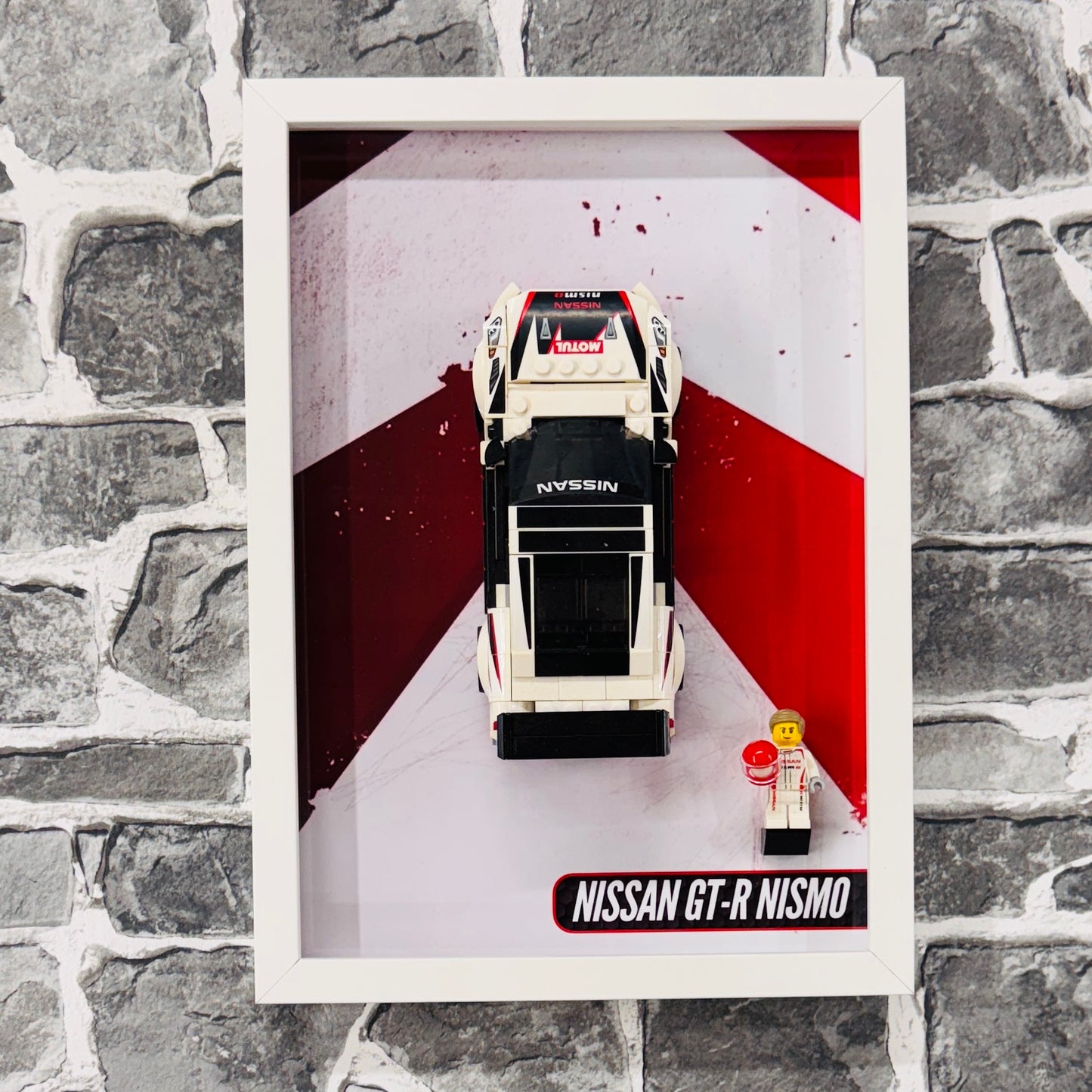 Display Wall Mount Frame for Lego ® Speed Champions Nissan GT-R Nismo