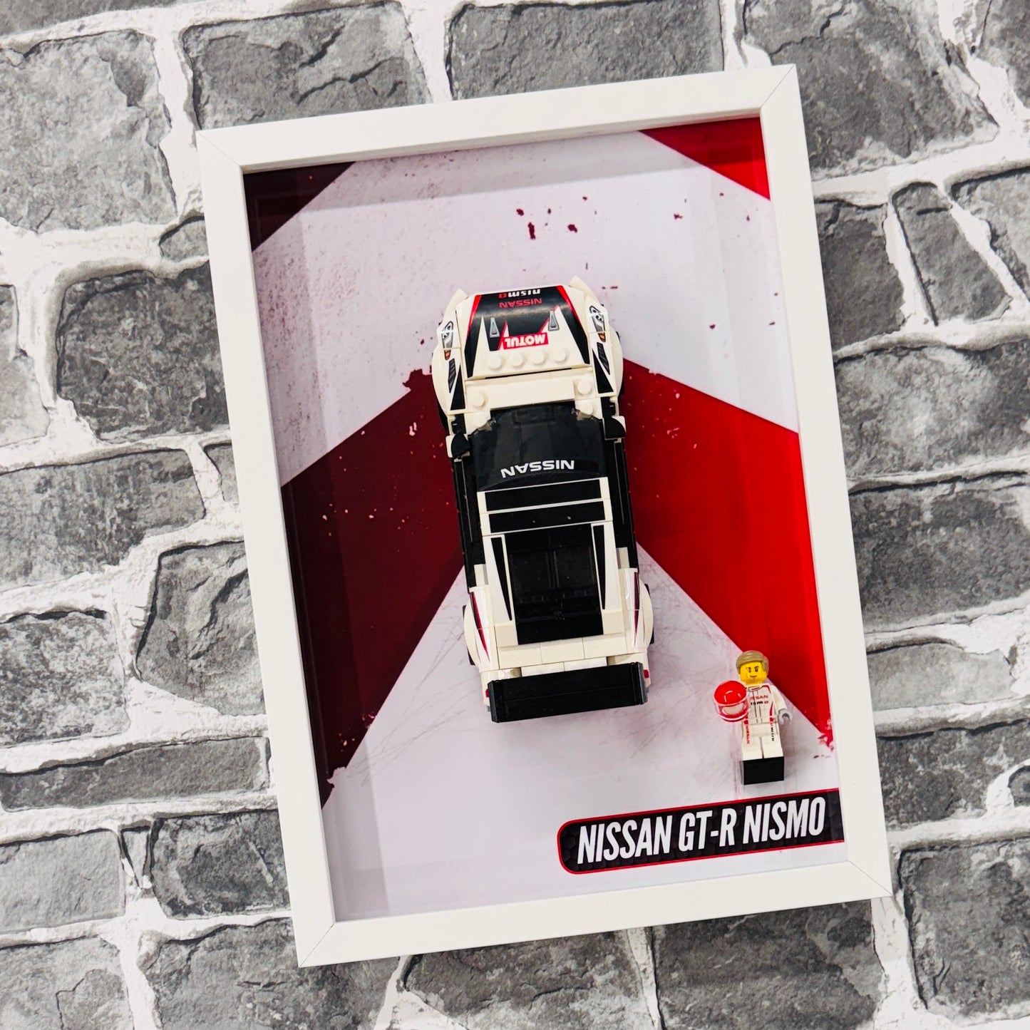 Display Wall Mount Frame for Lego ® Speed Champions Nissan GT-R Nismo