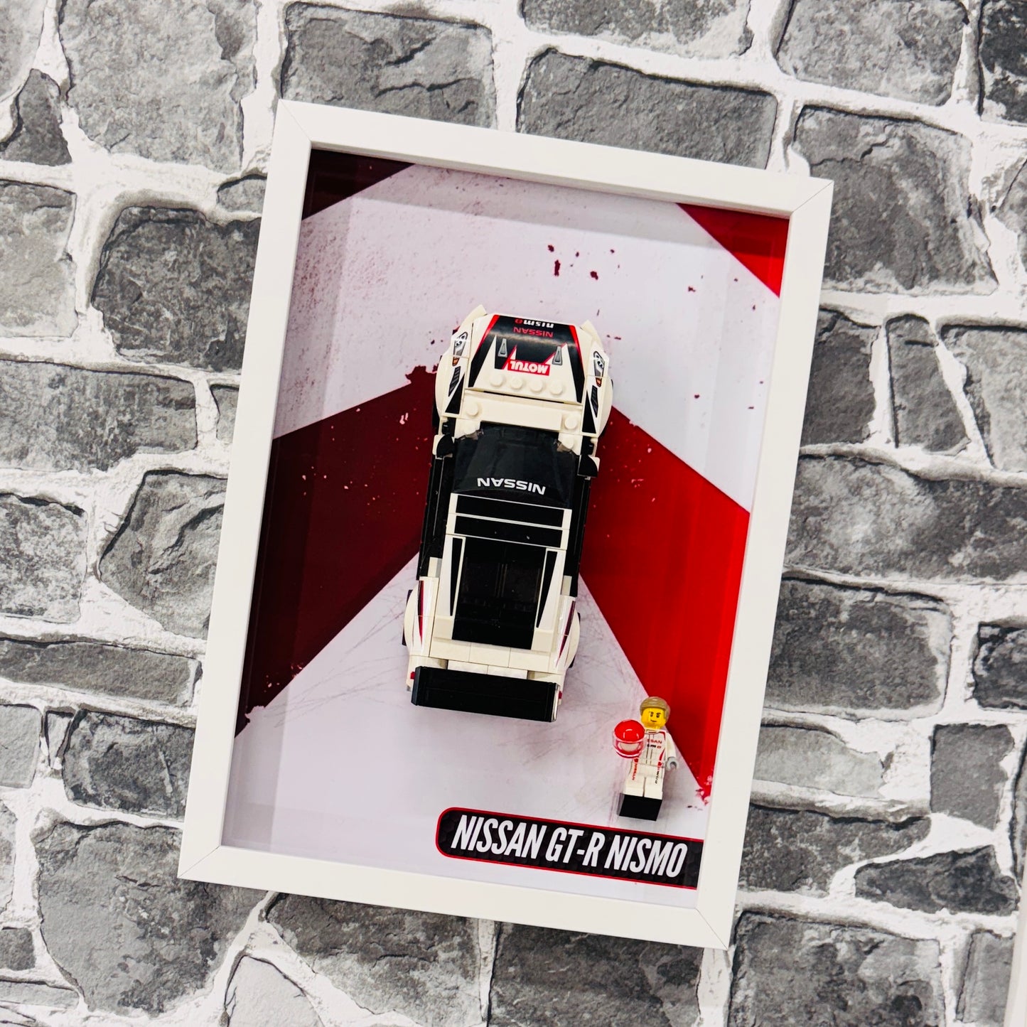 Display Wall Mount Frame for Lego ® Speed Champions Nissan GT-R Nismo
