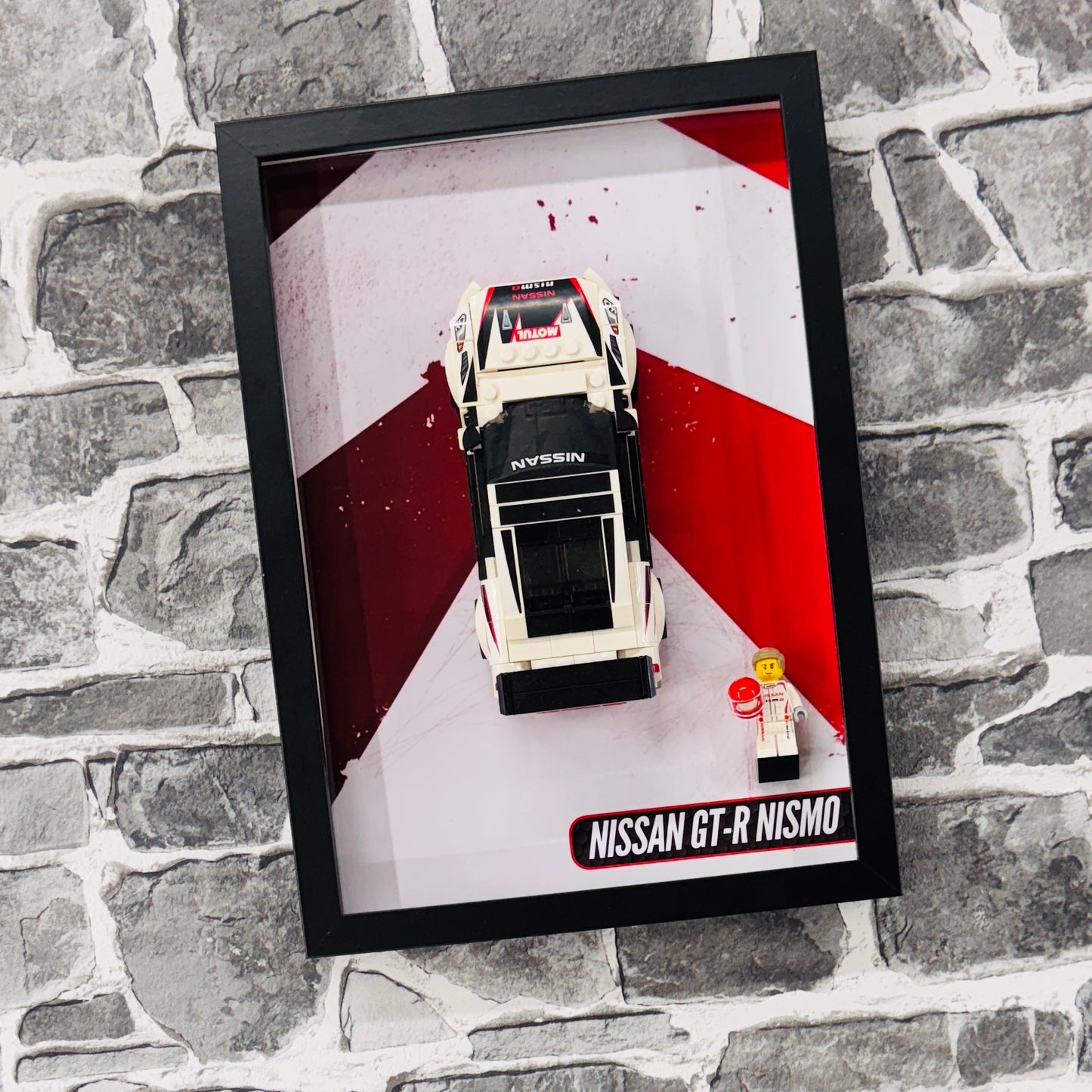 Display Wall Mount Frame for Lego ® Speed Champions Nissan GT-R Nismo