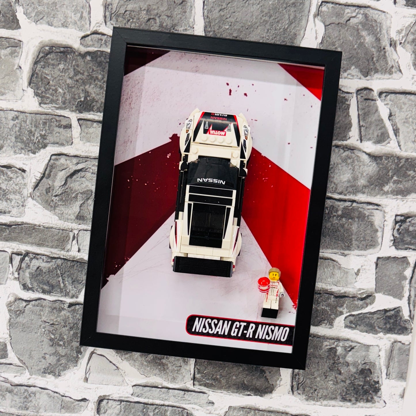 Display Wall Mount Frame for Lego ® Speed Champions Nissan GT-R Nismo