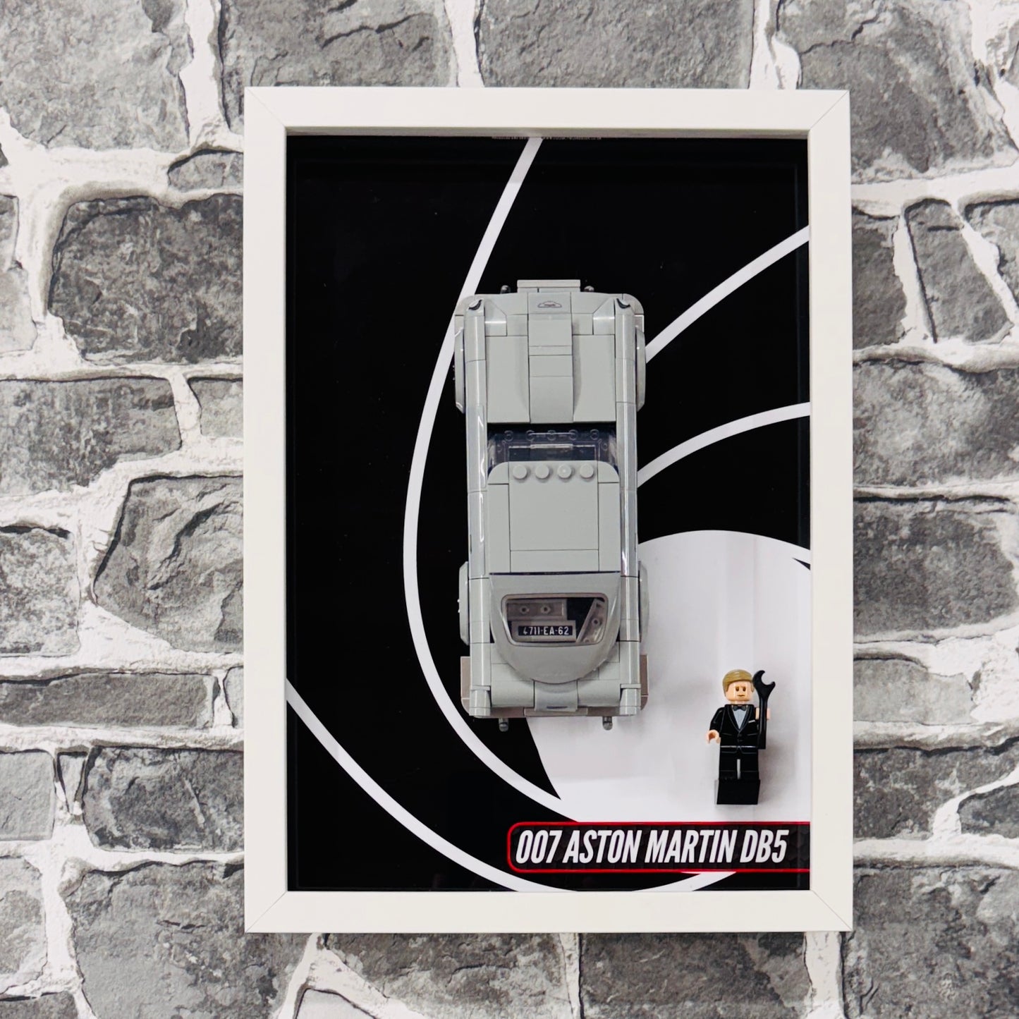 Display Wall Mount Frame for Lego ® Speed Champions 007 Aston Martin DB5