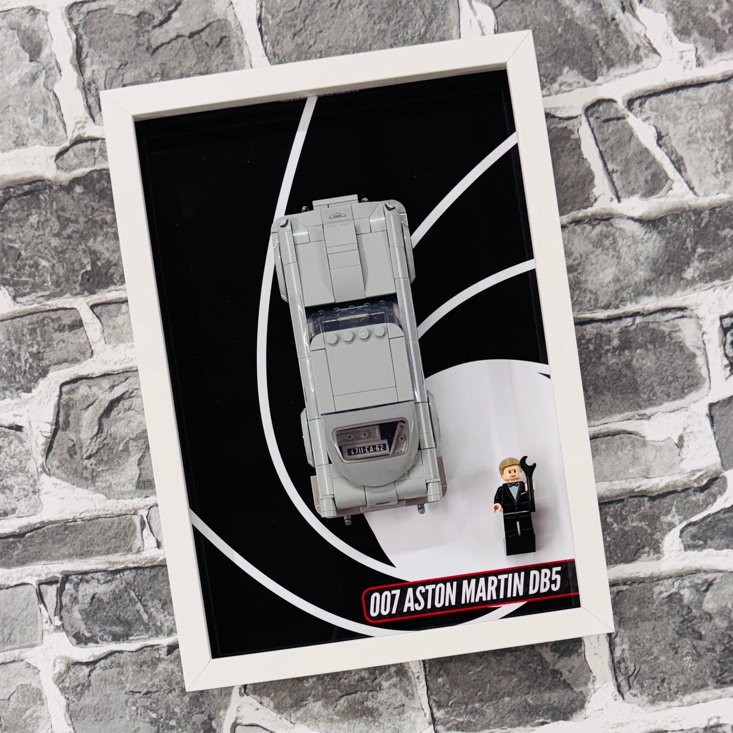 Display Wall Mount Frame for Lego ® Speed Champions 007 Aston Martin DB5