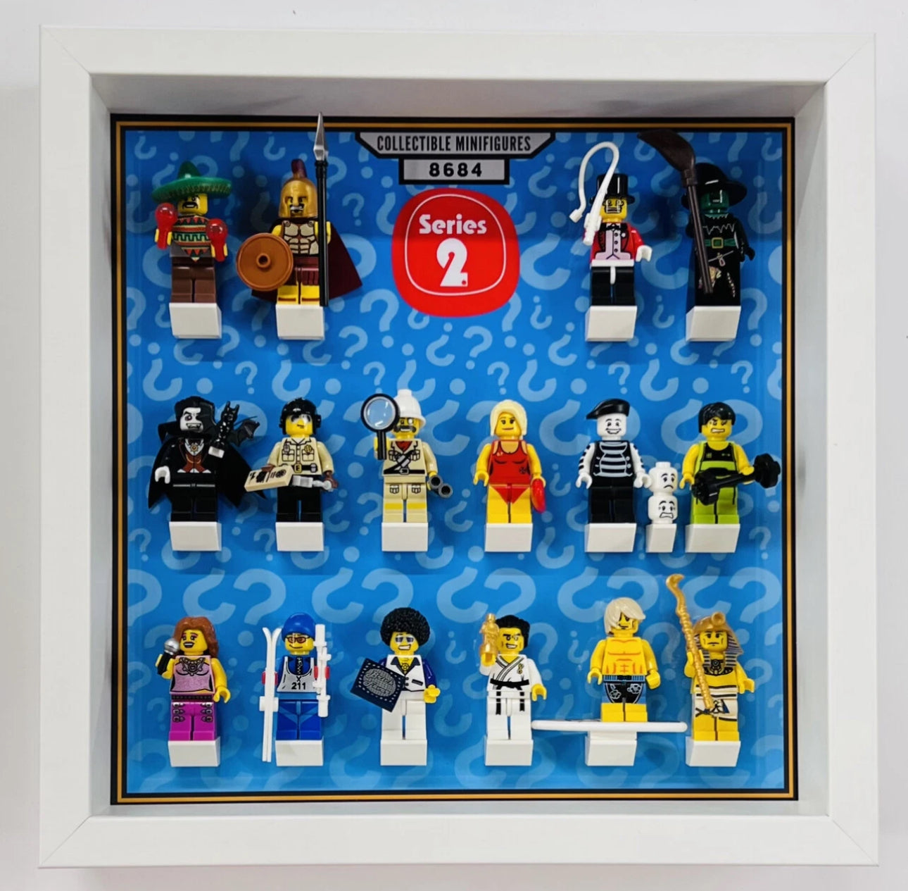 Display Frame For Lego Series 2 Minifigures 8684 No Figures 27cm