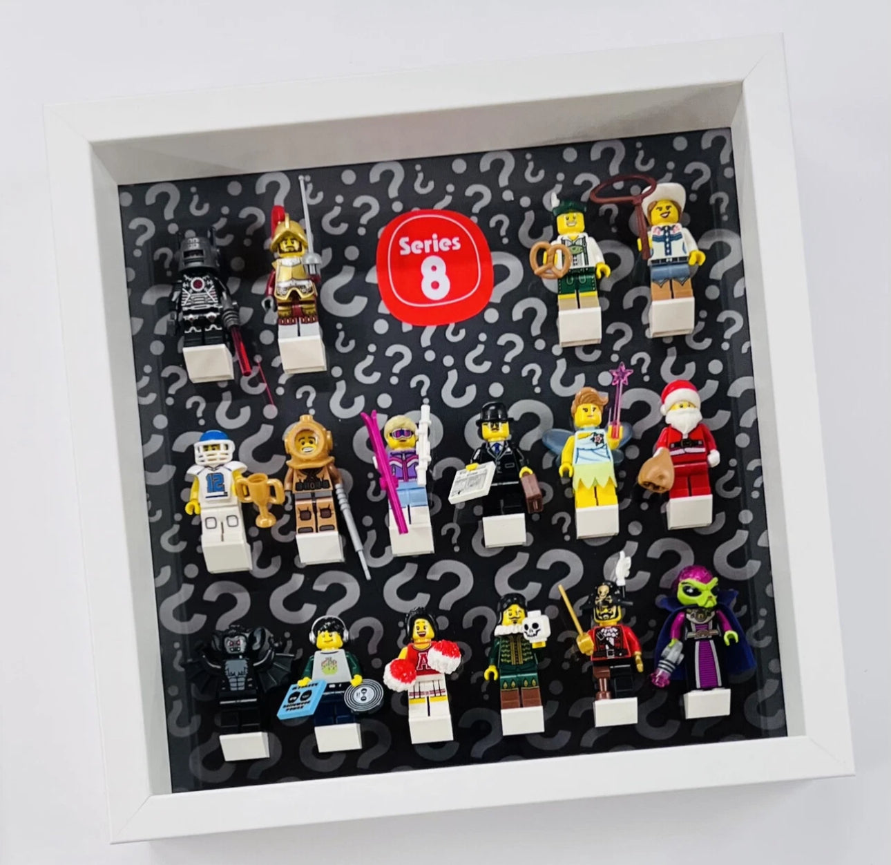 Display Frame For Lego Series 8 Minifigures 8833 No Figures 27cm