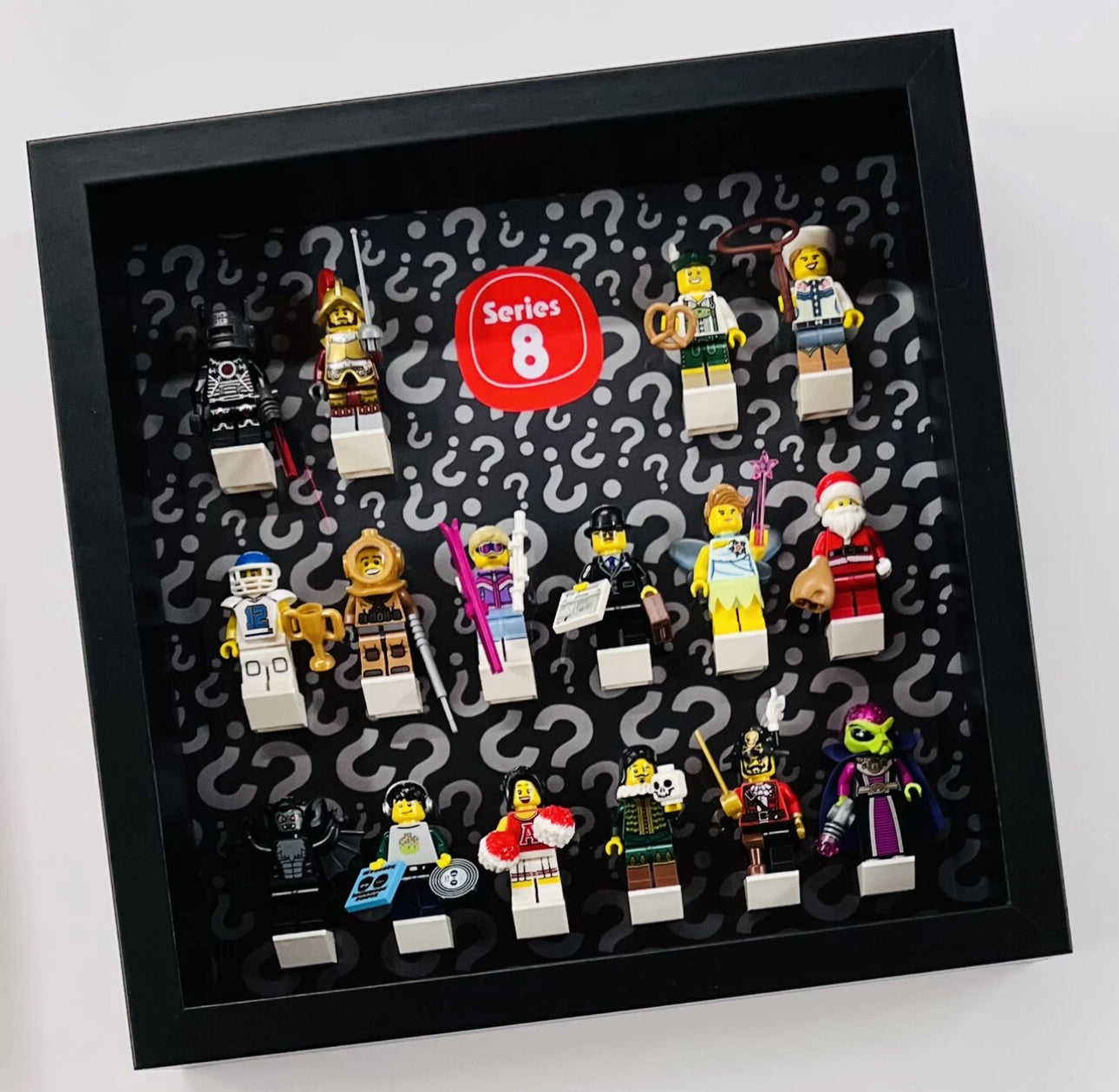 Display Frame For Lego Series 8 Minifigures 8833 No Figures 27cm