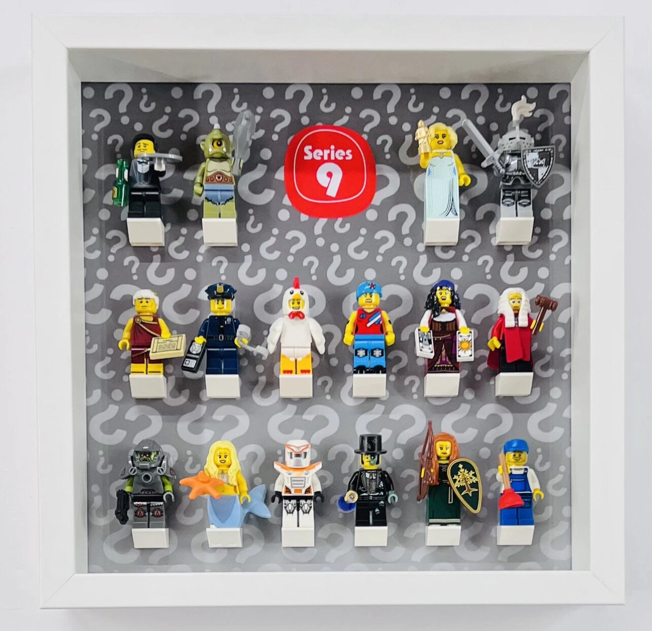 Display Frame For Lego Series 9 Minifigures 71000 No Figures 27cm