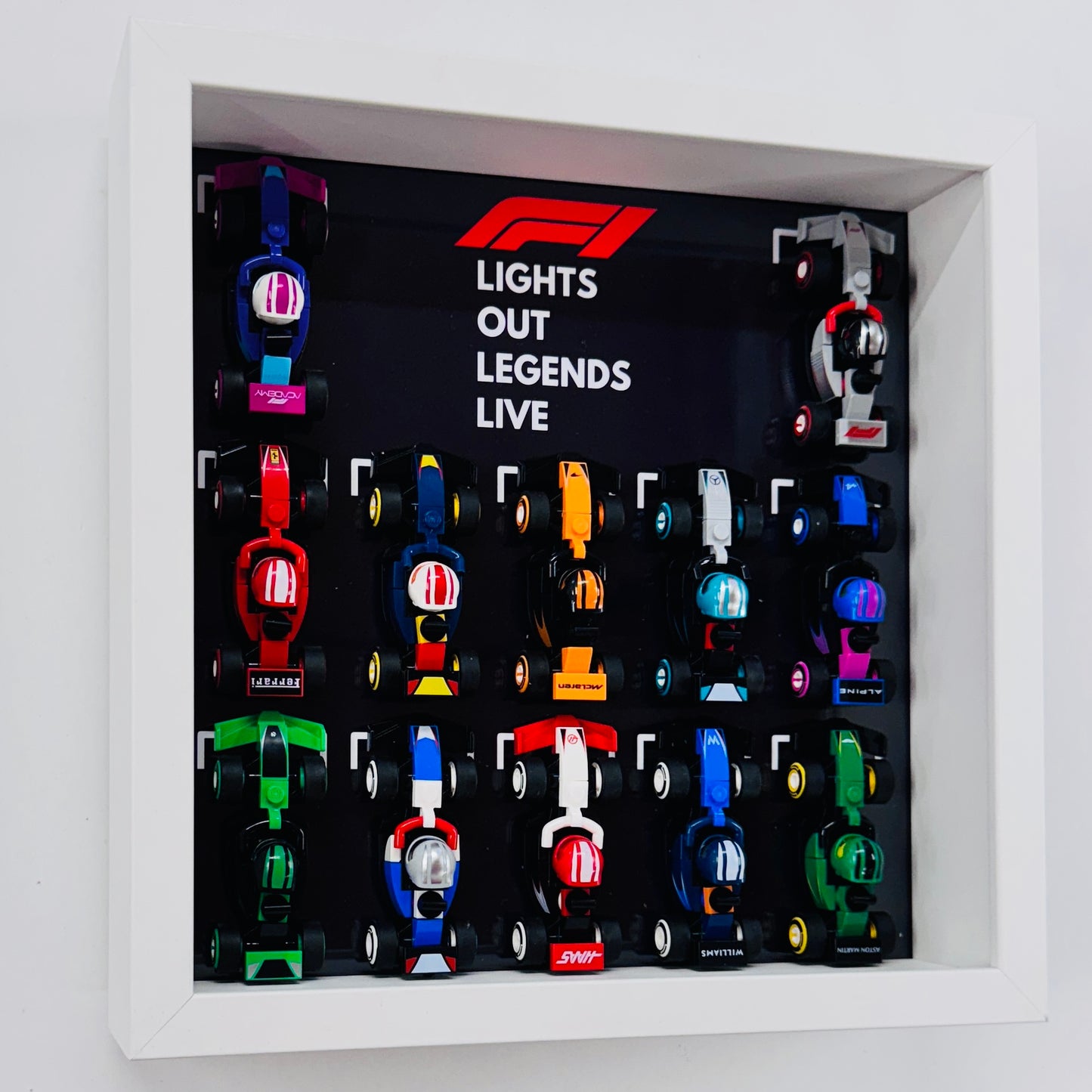 Display Frame Case For Lego Formula One F1 Collectible Race Cars 71049