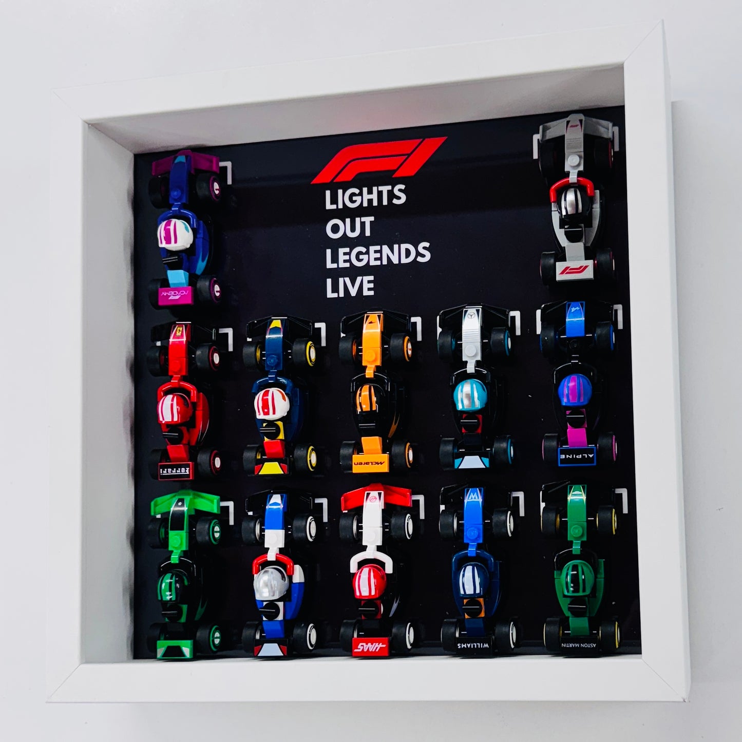 Display Frame Case For Lego Formula One F1 Collectible Race Cars 71049