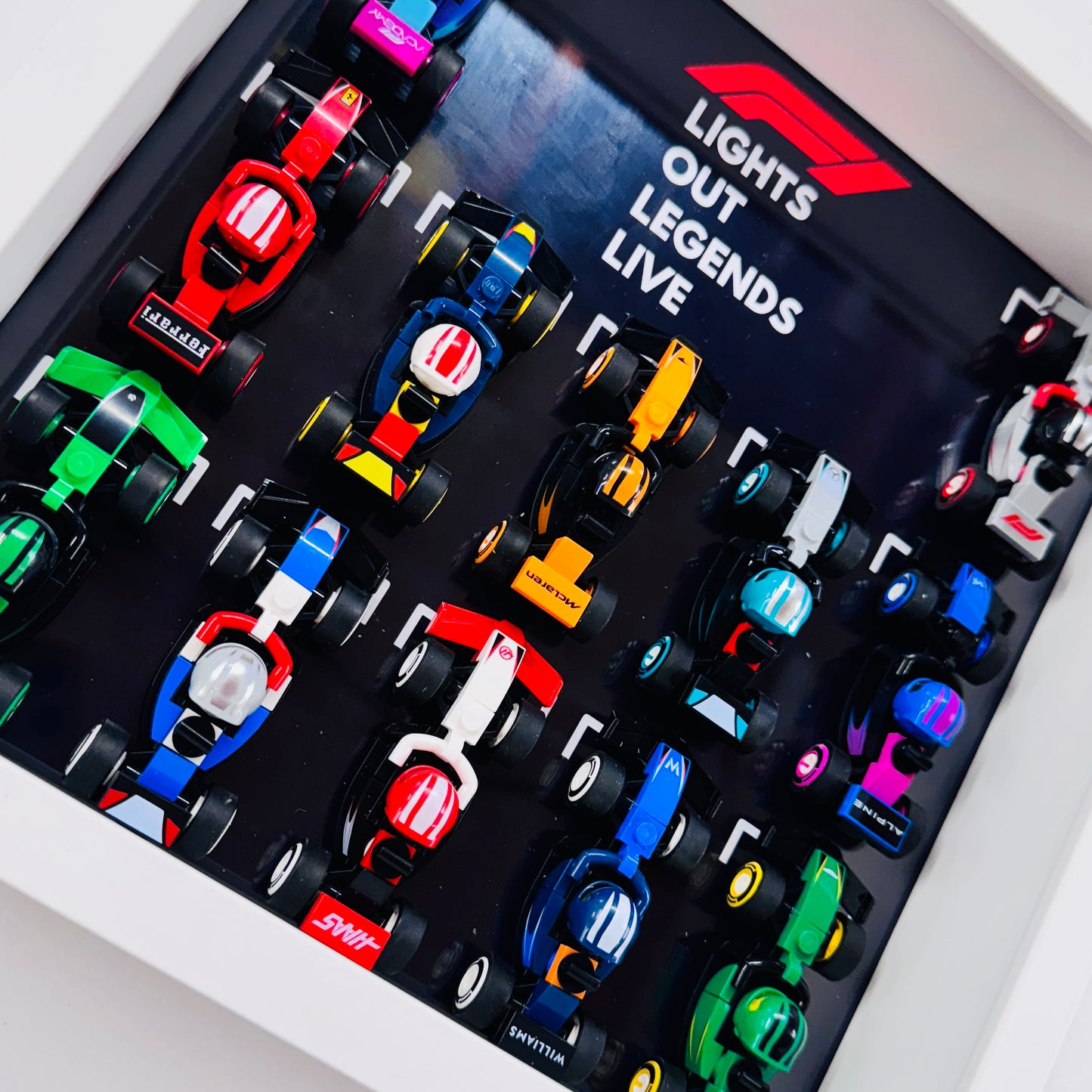 Display Frame Case For Lego Formula One F1 Collectible Race Cars 71049