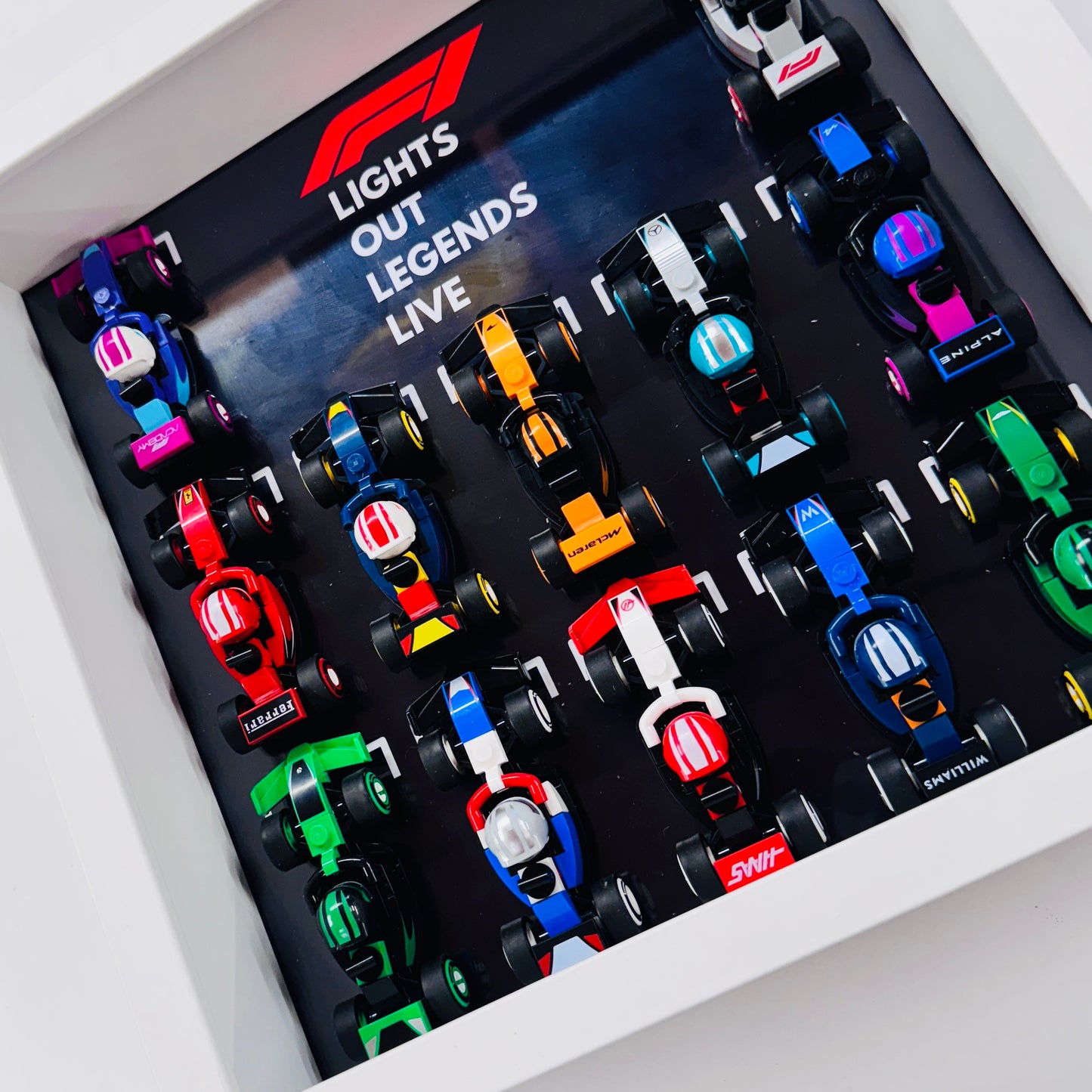 Display Frame Case For Lego Formula One F1 Collectible Race Cars 71049