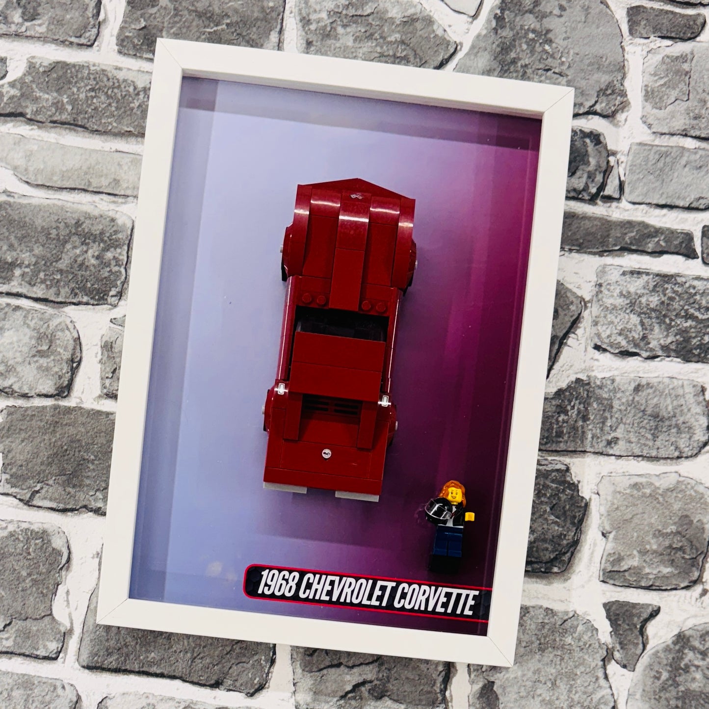 Display Wall Mount Frame for Lego ® Speed Champions 1968 Chevrolet Corvette