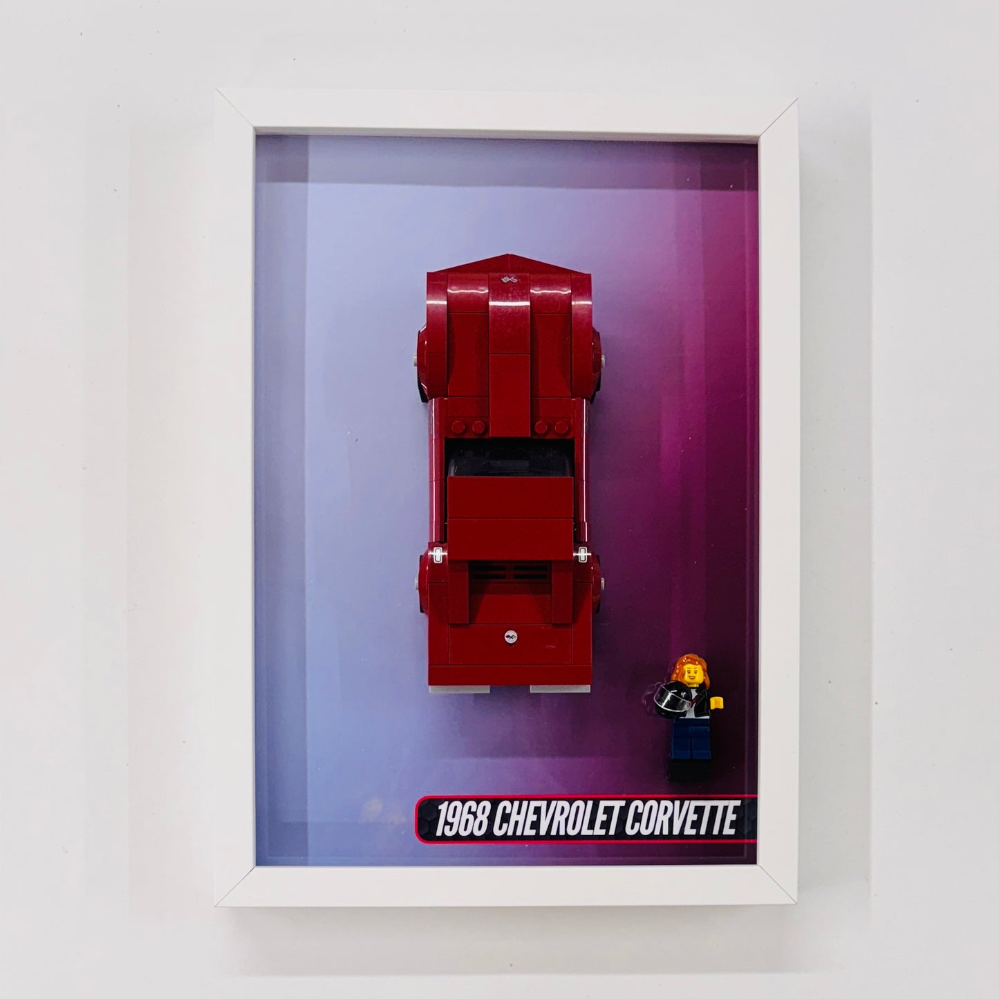 Display Wall Mount Frame for Lego ® Speed Champions 1968 Chevrolet Corvette