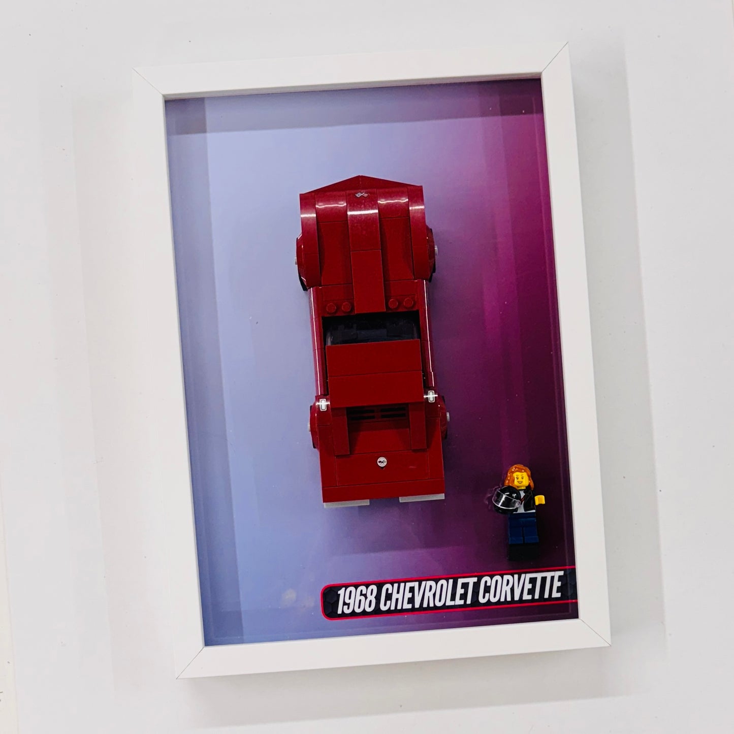 Display Wall Mount Frame for Lego ® Speed Champions 1968 Chevrolet Corvette