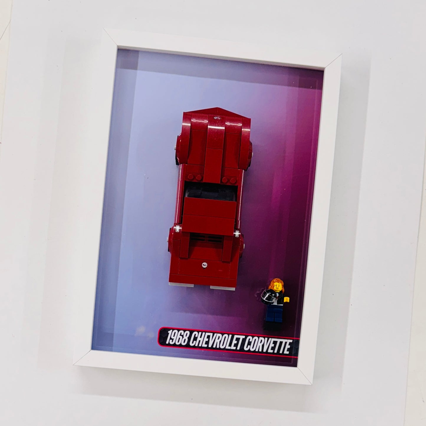 Display Wall Mount Frame for Lego ® Speed Champions 1968 Chevrolet Corvette