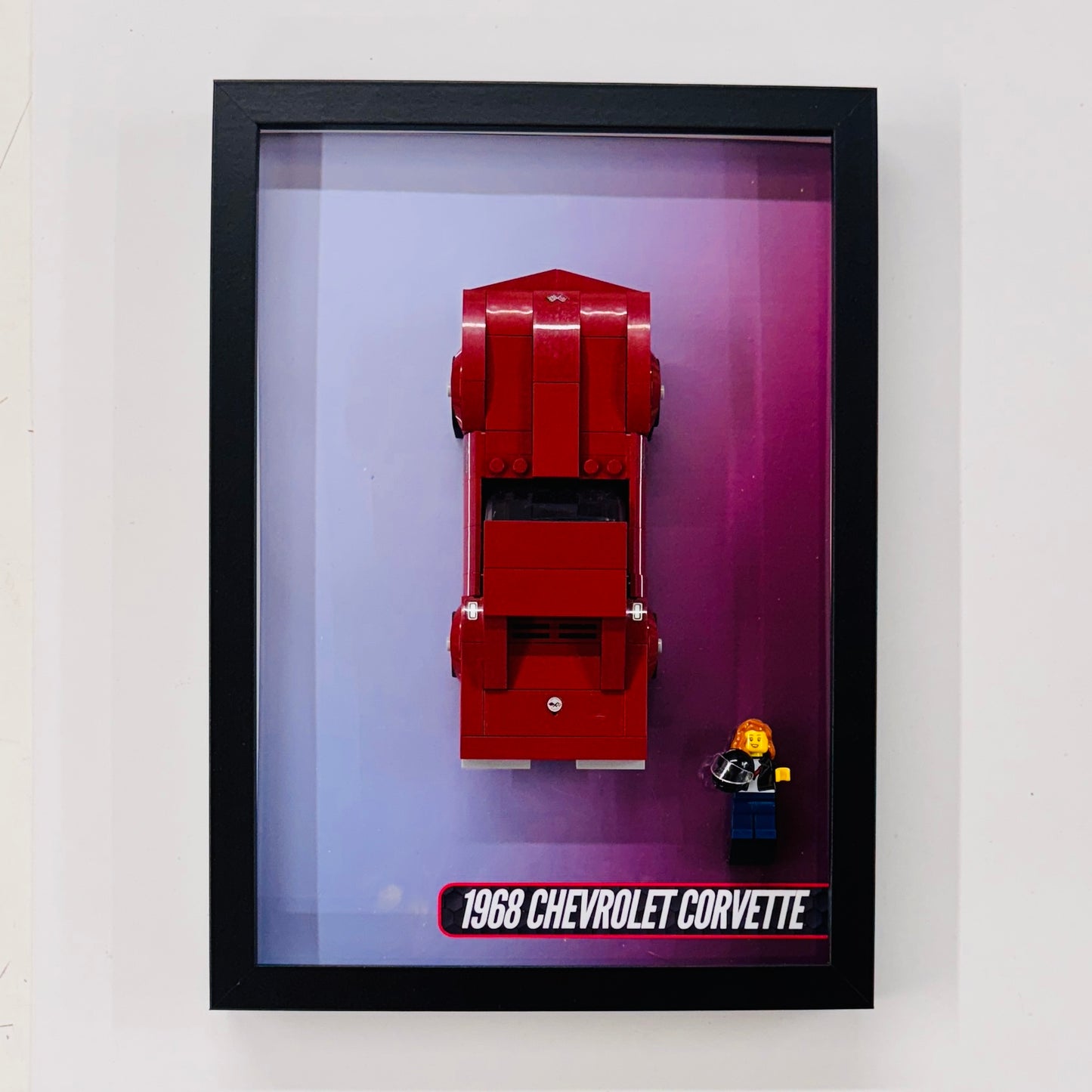 Display Wall Mount Frame for Lego ® Speed Champions 1968 Chevrolet Corvette