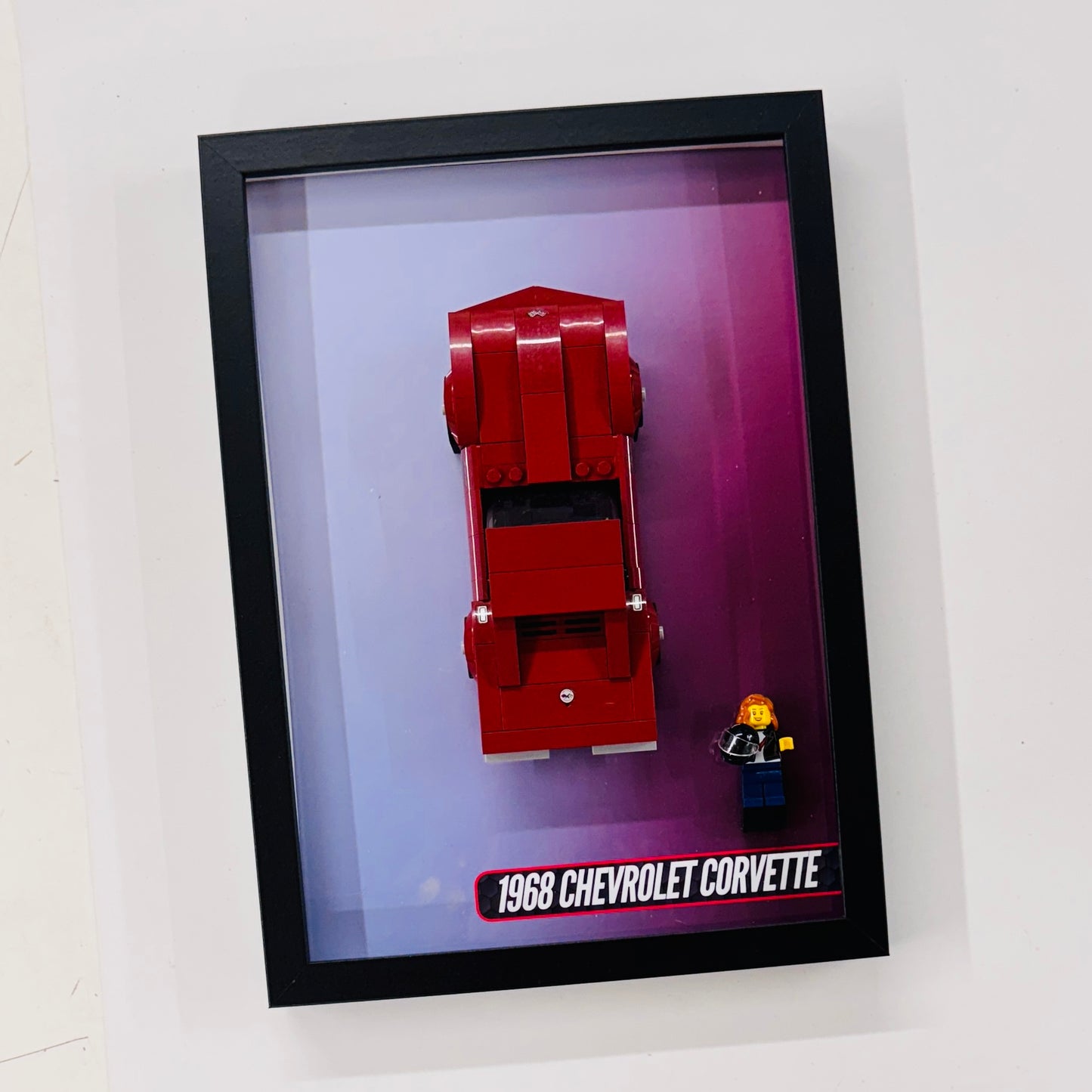 Display Wall Mount Frame for Lego ® Speed Champions 1968 Chevrolet Corvette