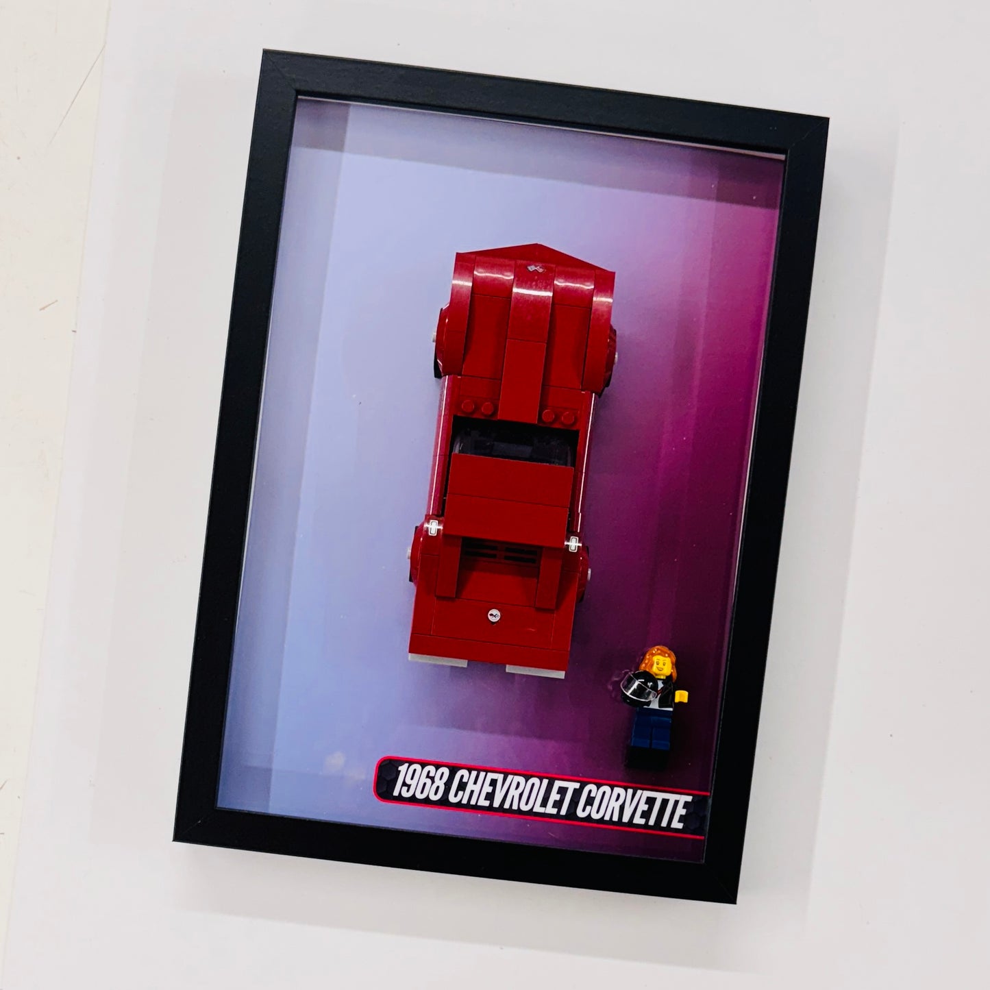 Display Wall Mount Frame for Lego ® Speed Champions 1968 Chevrolet Corvette