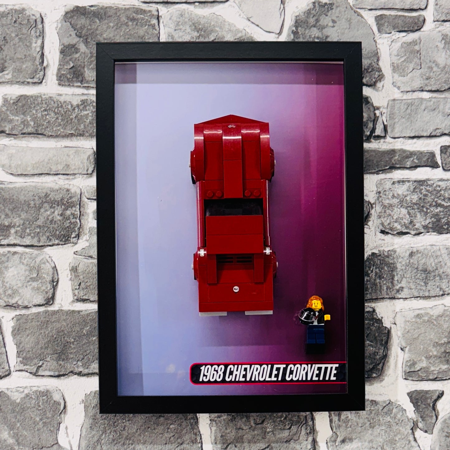 Display Wall Mount Frame for Lego ® Speed Champions 1968 Chevrolet Corvette