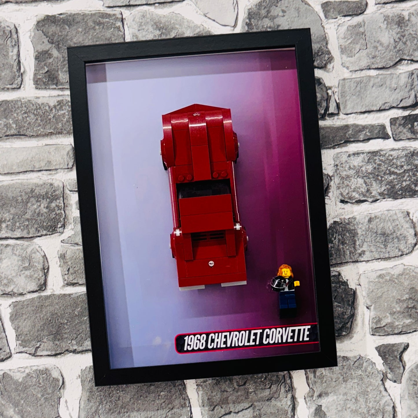 Display Wall Mount Frame for Lego ® Speed Champions 1968 Chevrolet Corvette
