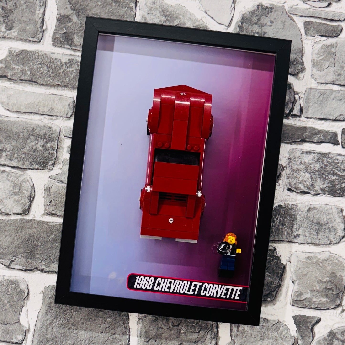 Display Wall Mount Frame for Lego ® Speed Champions 1968 Chevrolet Corvette
