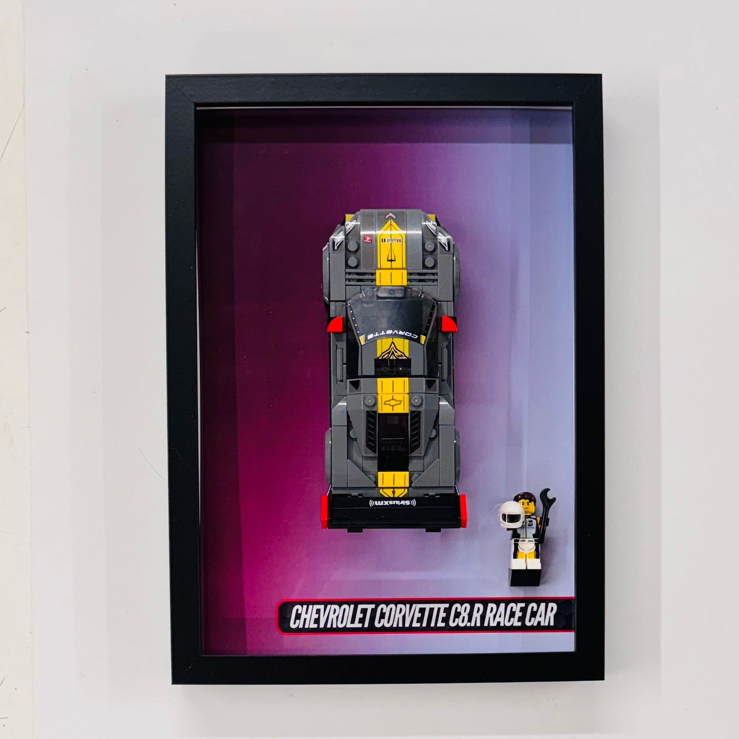 Display Wall Mount Frame for Lego ® Speed Champions Chevrolet Corvette C8.R Race Car