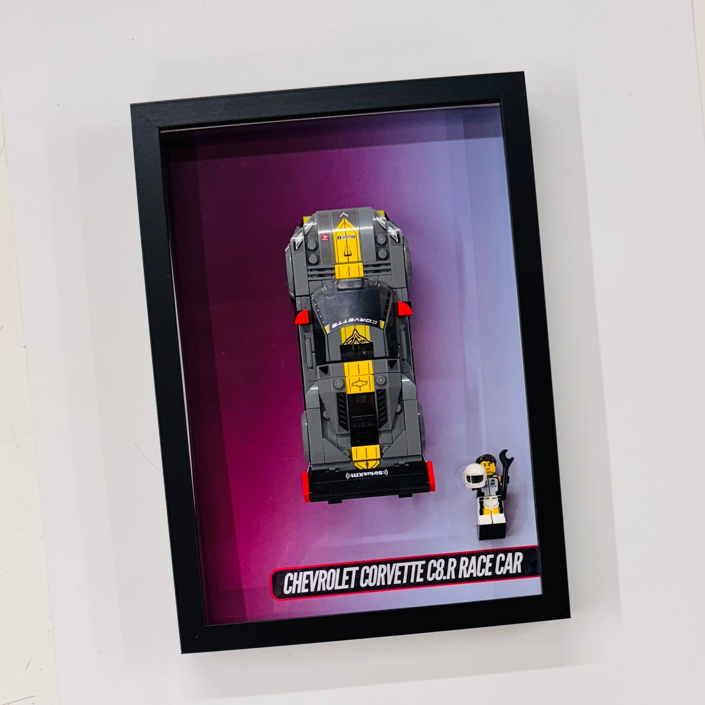 Display Wall Mount Frame for Lego ® Speed Champions Chevrolet Corvette C8.R Race Car