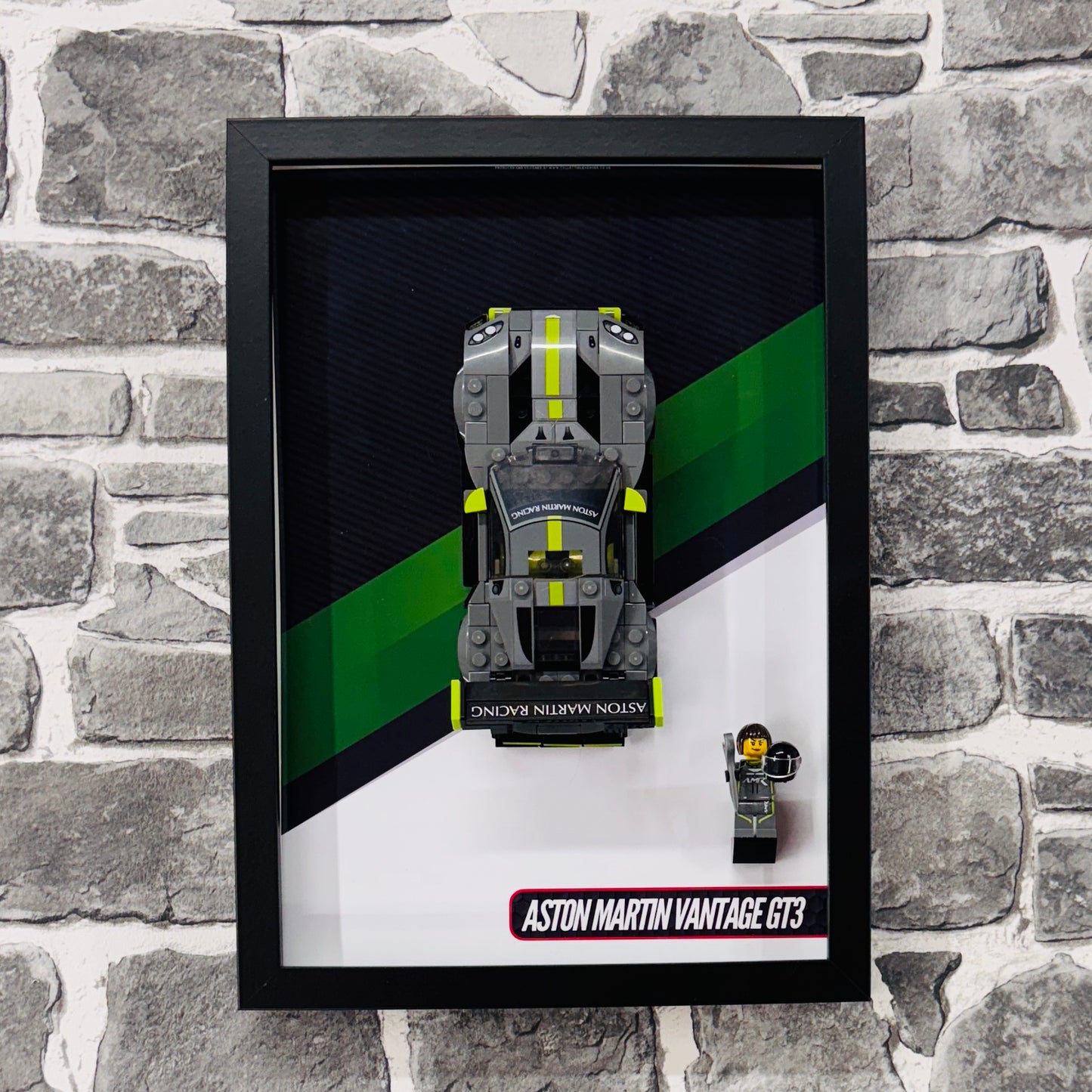 Display Wall Mount Frame for Lego ® Speed Champions Aston Martin Vantage GT3