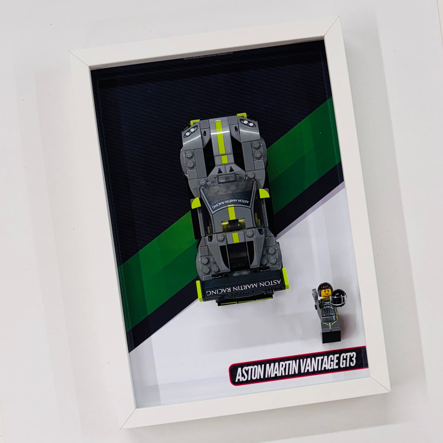 Display Wall Mount Frame for Lego ® Speed Champions Aston Martin Vantage GT3