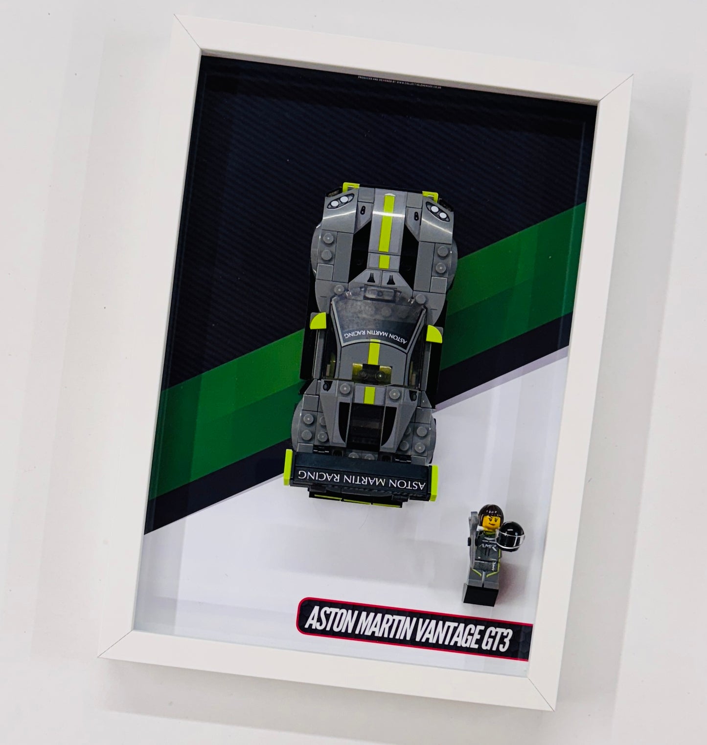 Display Wall Mount Frame for Lego ® Speed Champions Aston Martin Vantage GT3