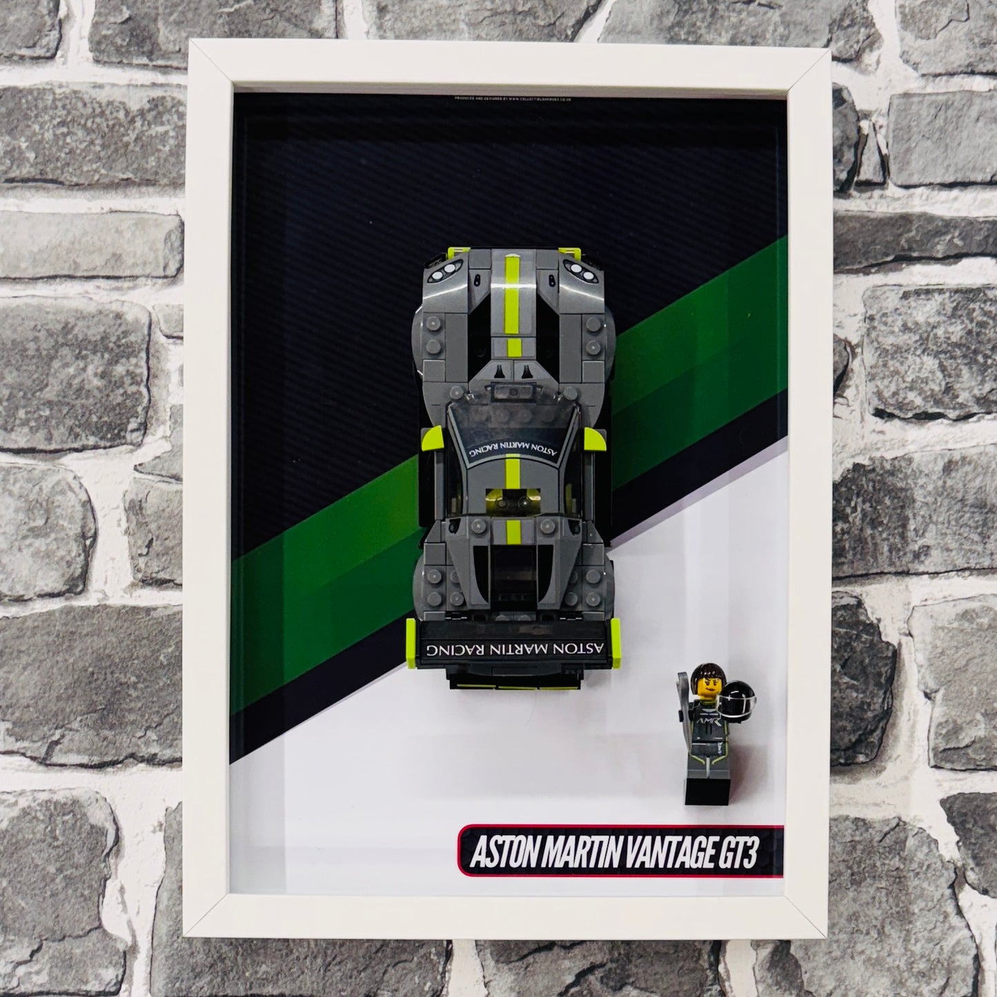 Display Wall Mount Frame for Lego ® Speed Champions Aston Martin Vantage GT3