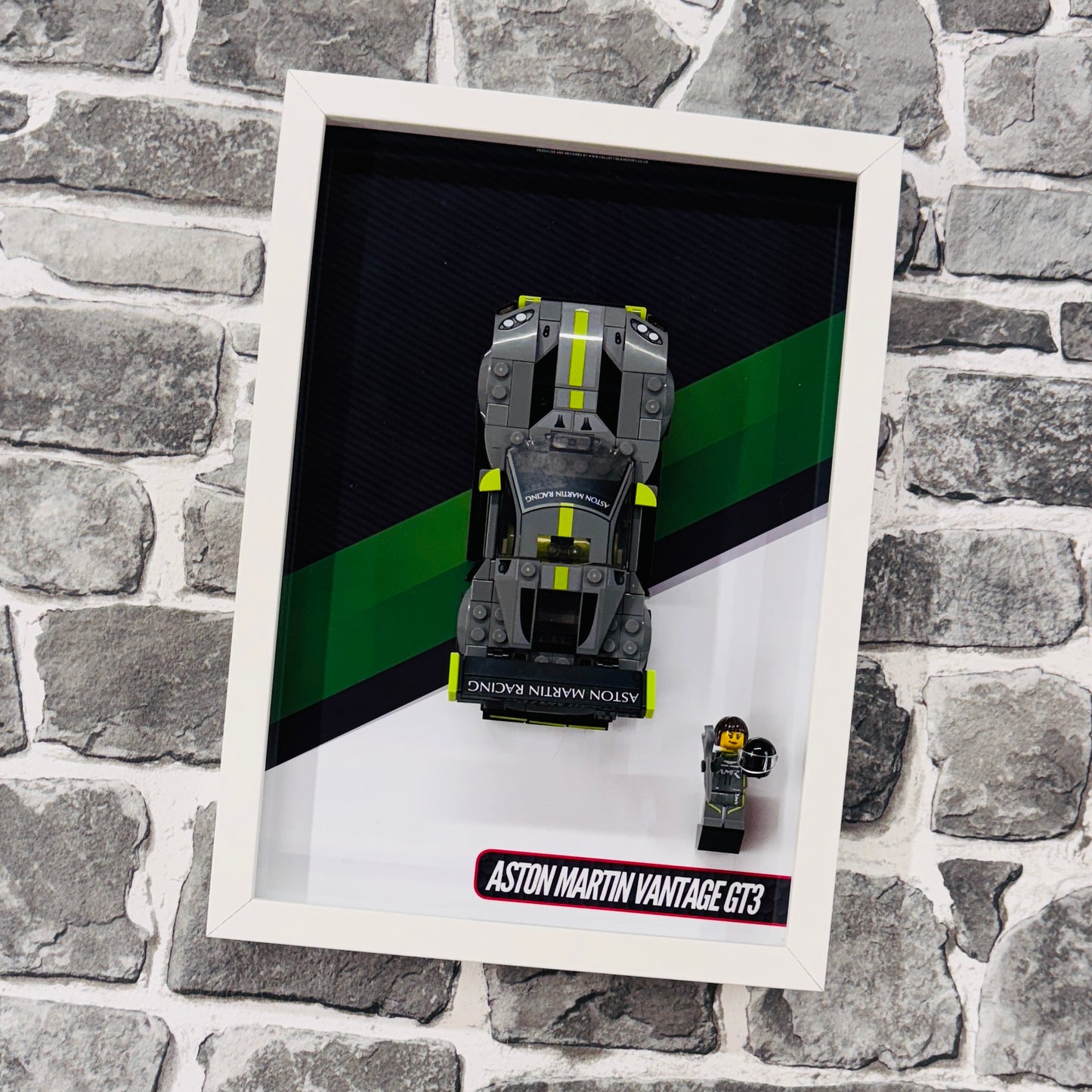 Display Wall Mount Frame for Lego ® Speed Champions Aston Martin Vantage GT3