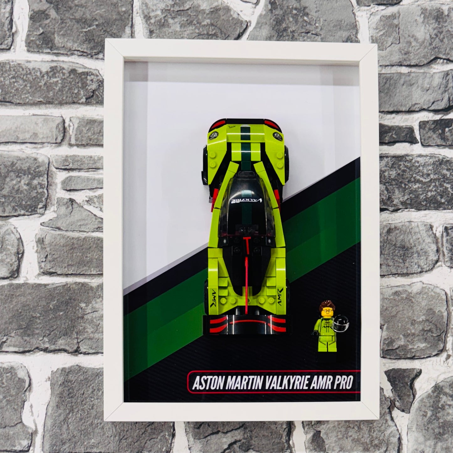 Display Wall Mount Frame for Lego ® Speed Champions Aston Martin Valkyrie AMR Pro