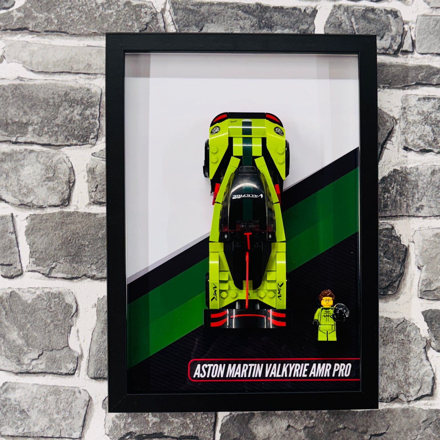 Display Wall Mount Frame for Lego ® Speed Champions Aston Martin Valkyrie AMR Pro