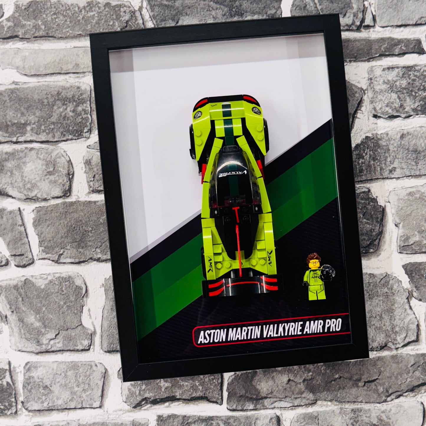 Display Wall Mount Frame for Lego ® Speed Champions Aston Martin Valkyrie AMR Pro