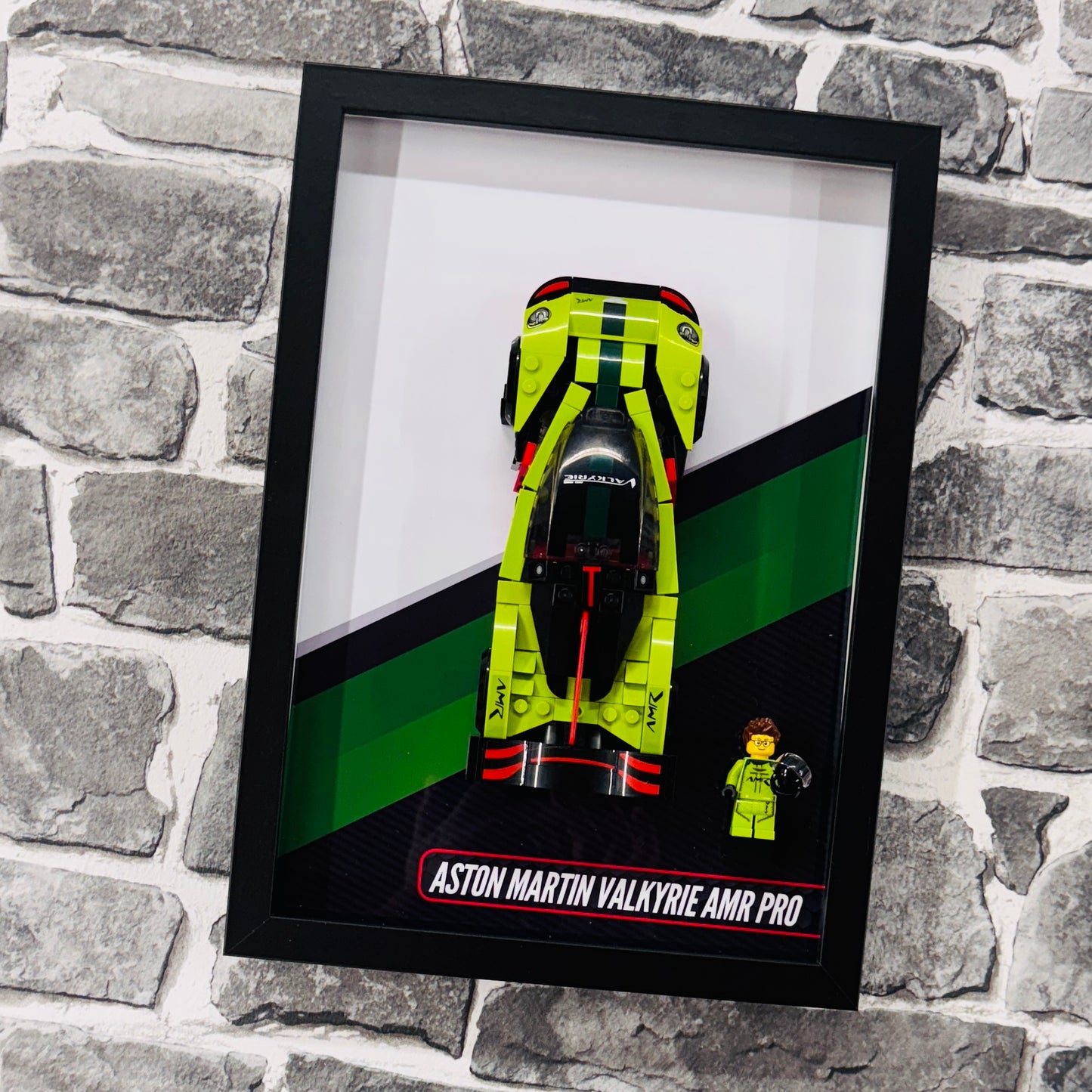 Display Wall Mount Frame for Lego ® Speed Champions Aston Martin Valkyrie AMR Pro