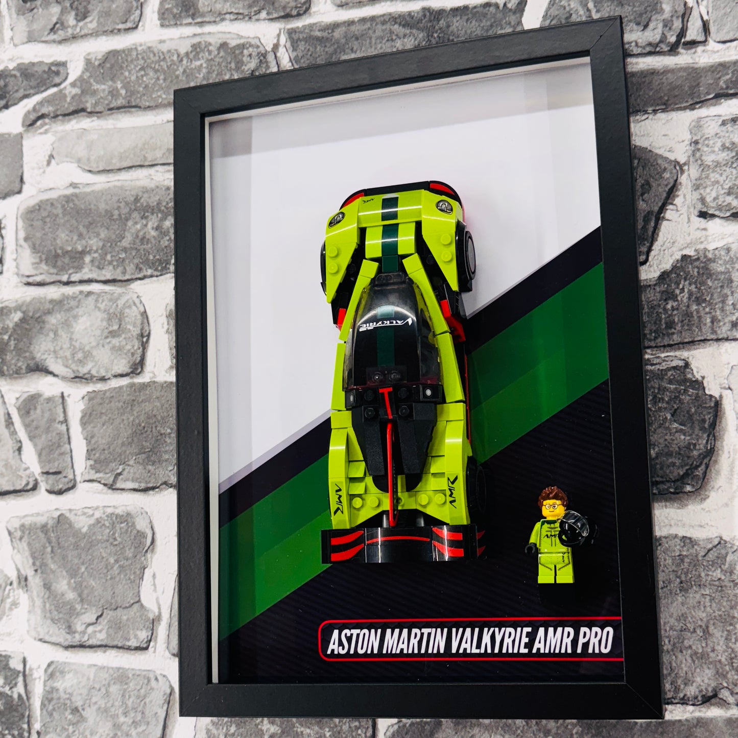 Display Wall Mount Frame for Lego ® Speed Champions Aston Martin Valkyrie AMR Pro