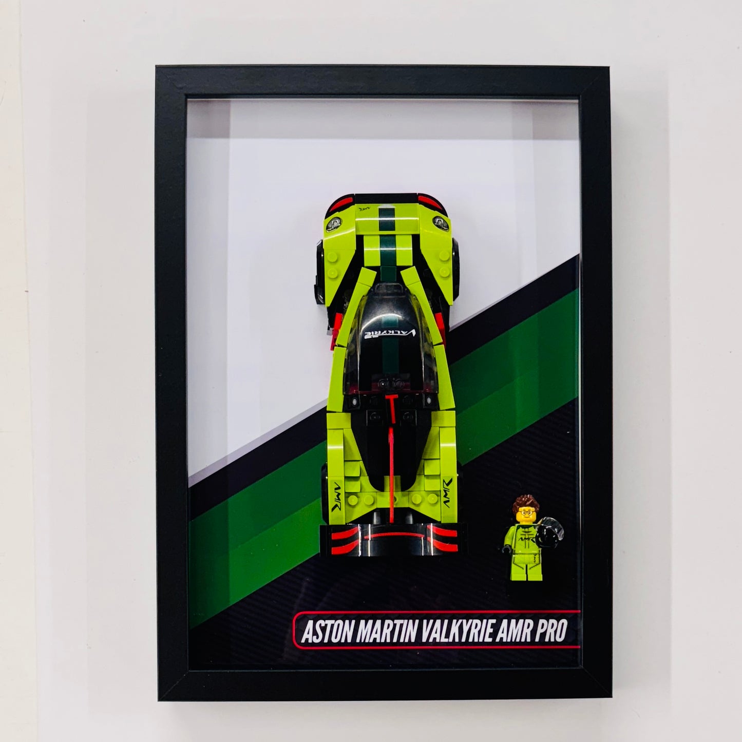 Display Wall Mount Frame for Lego ® Speed Champions Aston Martin Valkyrie AMR Pro